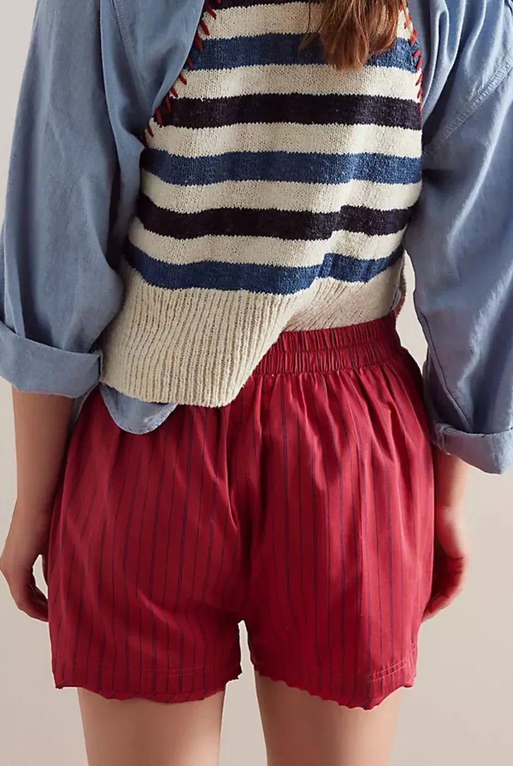 Striped Elastic Waist Shorts-Krush Kandy, Women's Online Fashion Boutique Located in Phoenix, Arizona (Scottsdale Area)