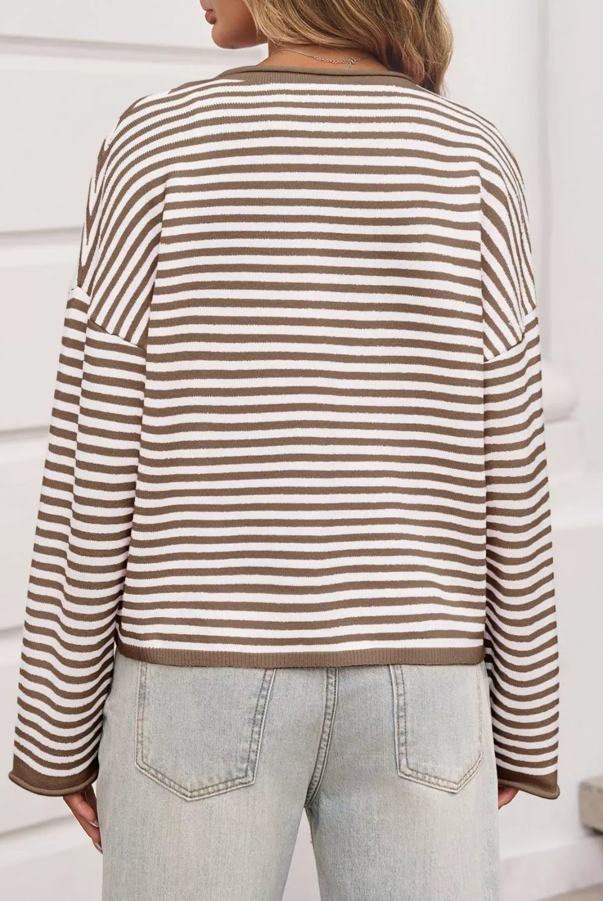 Striped Button-Up Cardigan-Sweaters-Krush Kandy, Women's Online Fashion Boutique Located in Phoenix, Arizona (Scottsdale Area)