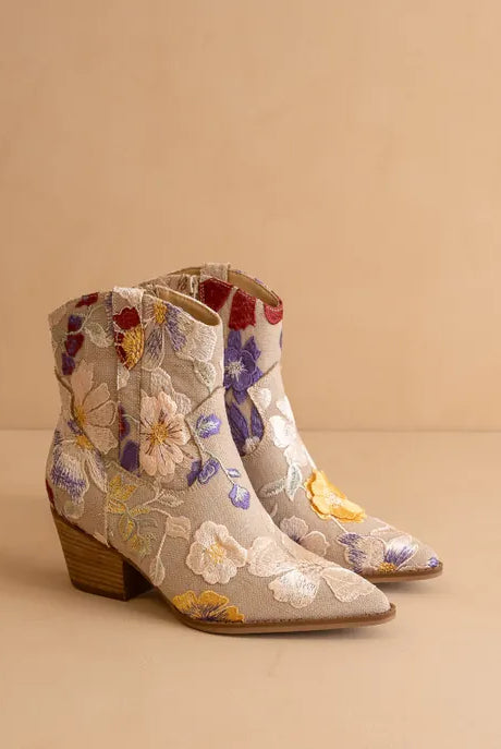 The Wanda Floral Applique Western Boot-Boots-Krush Kandy, Women's Online Fashion Boutique Located in Phoenix, Arizona (Scottsdale Area)