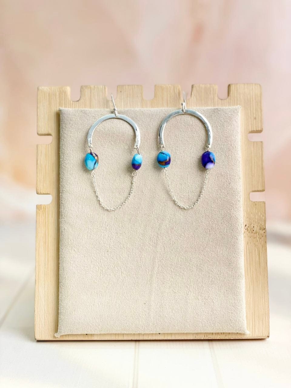 Dahlia Chain Hoop Earrings-Earrings-Krush Kandy, Women's Online Fashion Boutique Located in Phoenix, Arizona (Scottsdale Area)