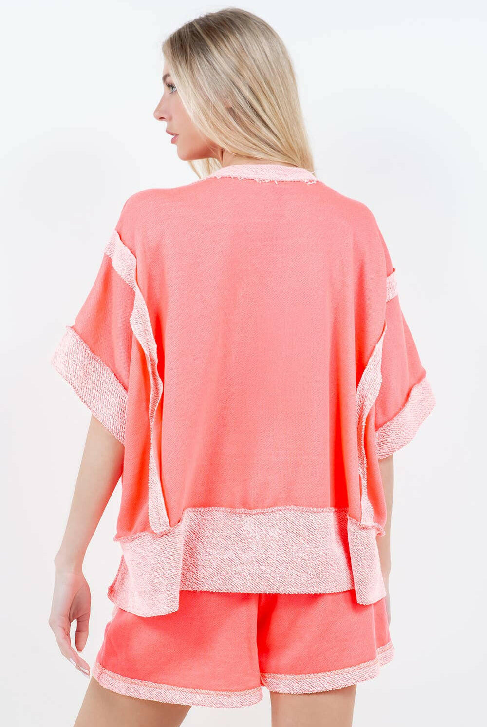 Oversize Reverse Contrast Banded Top-Tops-Krush Kandy, Women's Online Fashion Boutique Located in Phoenix, Arizona (Scottsdale Area)
