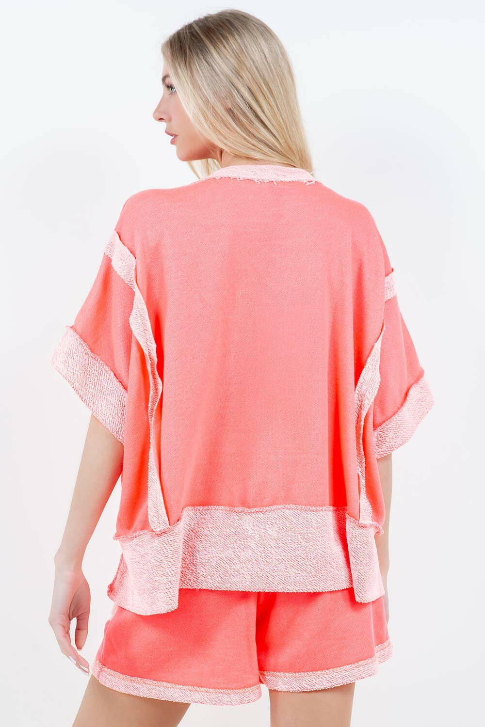 Oversize Reverse Contrast Banded Top-Tops-Krush Kandy, Women's Online Fashion Boutique Located in Phoenix, Arizona (Scottsdale Area)