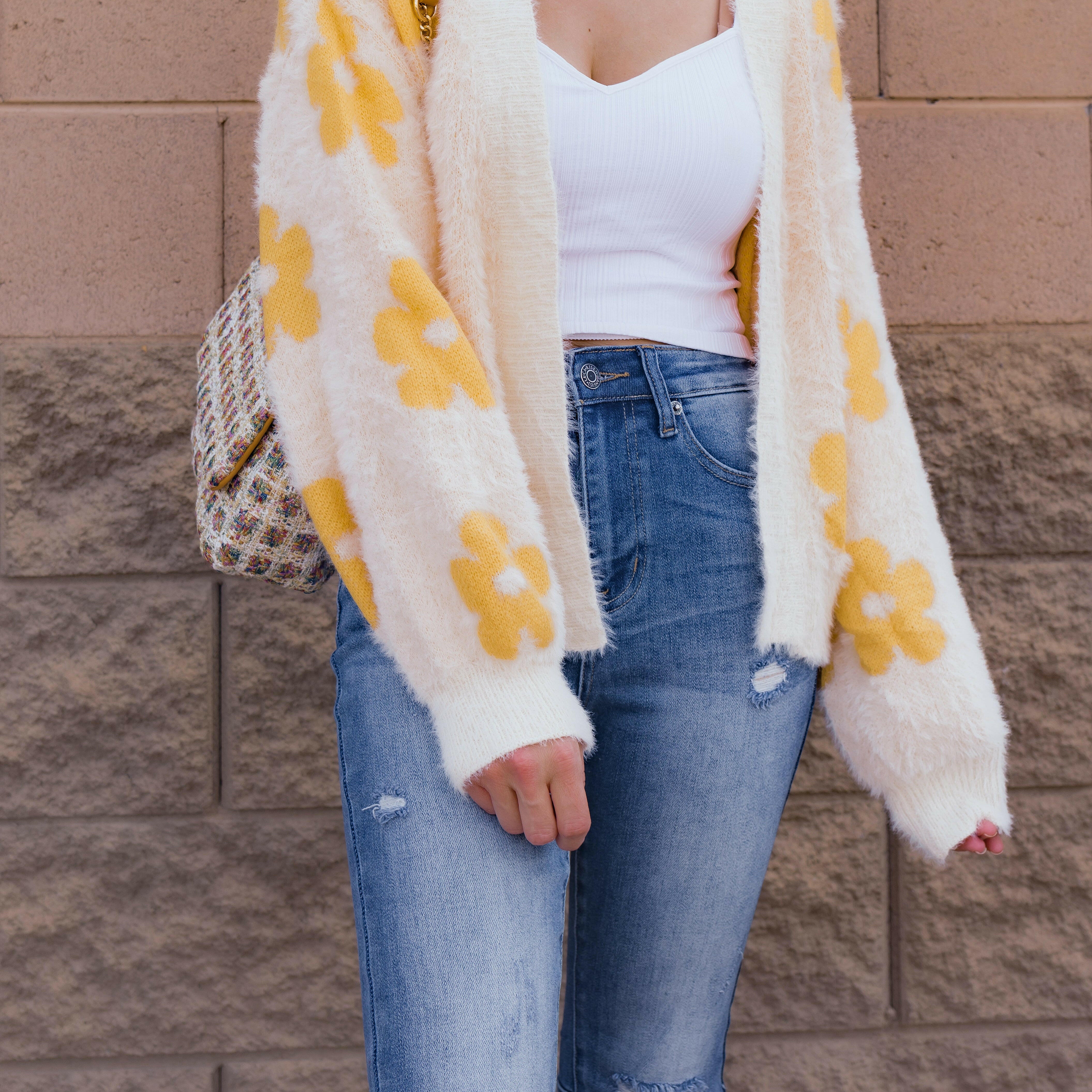 Barbie Girl Floral Cardigan |-Sweaters-Krush Kandy, Women's Online Fashion Boutique Located in Phoenix, Arizona (Scottsdale Area)