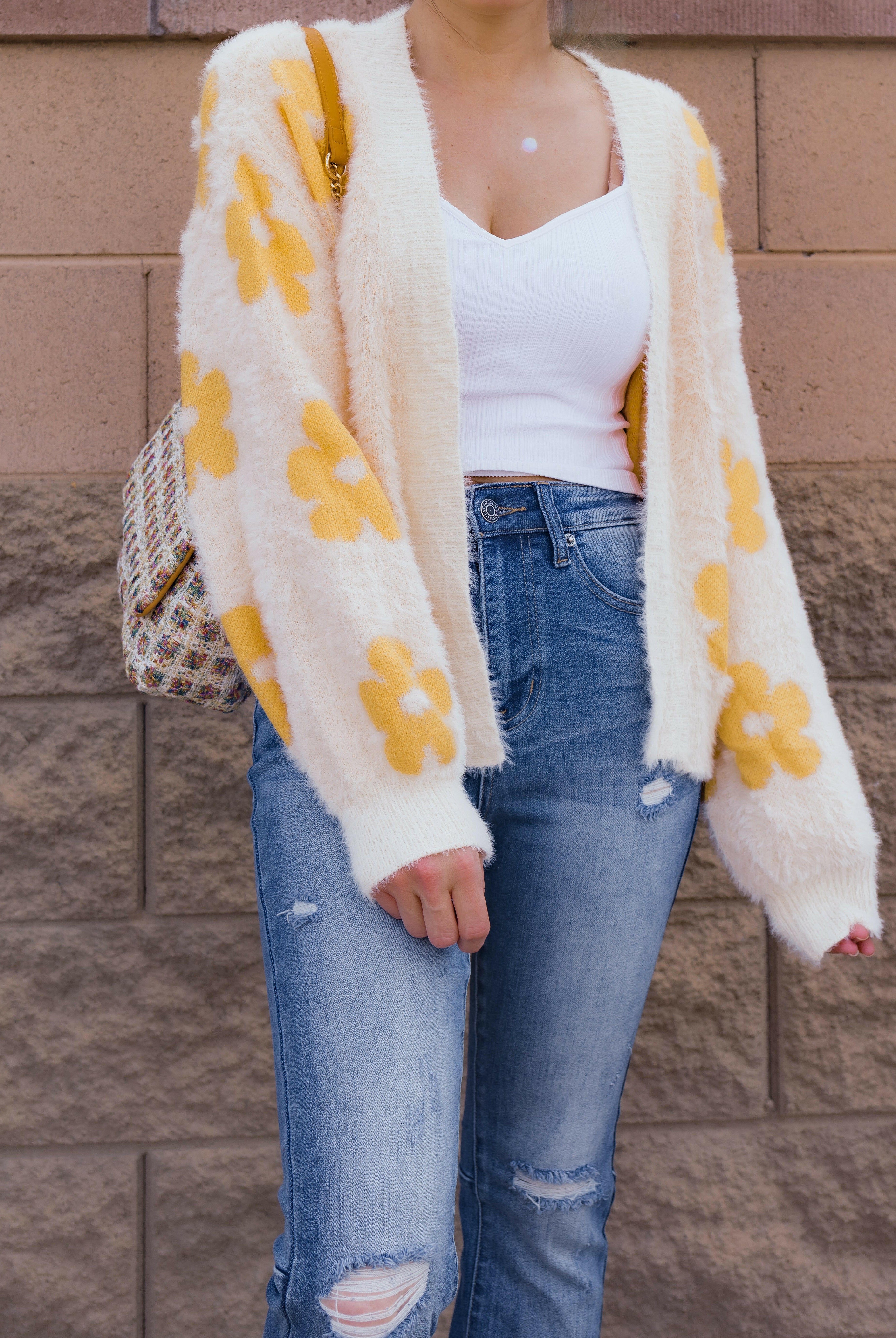 Barbie Girl Floral Cardigan |-Sweaters-Krush Kandy, Women's Online Fashion Boutique Located in Phoenix, Arizona (Scottsdale Area)