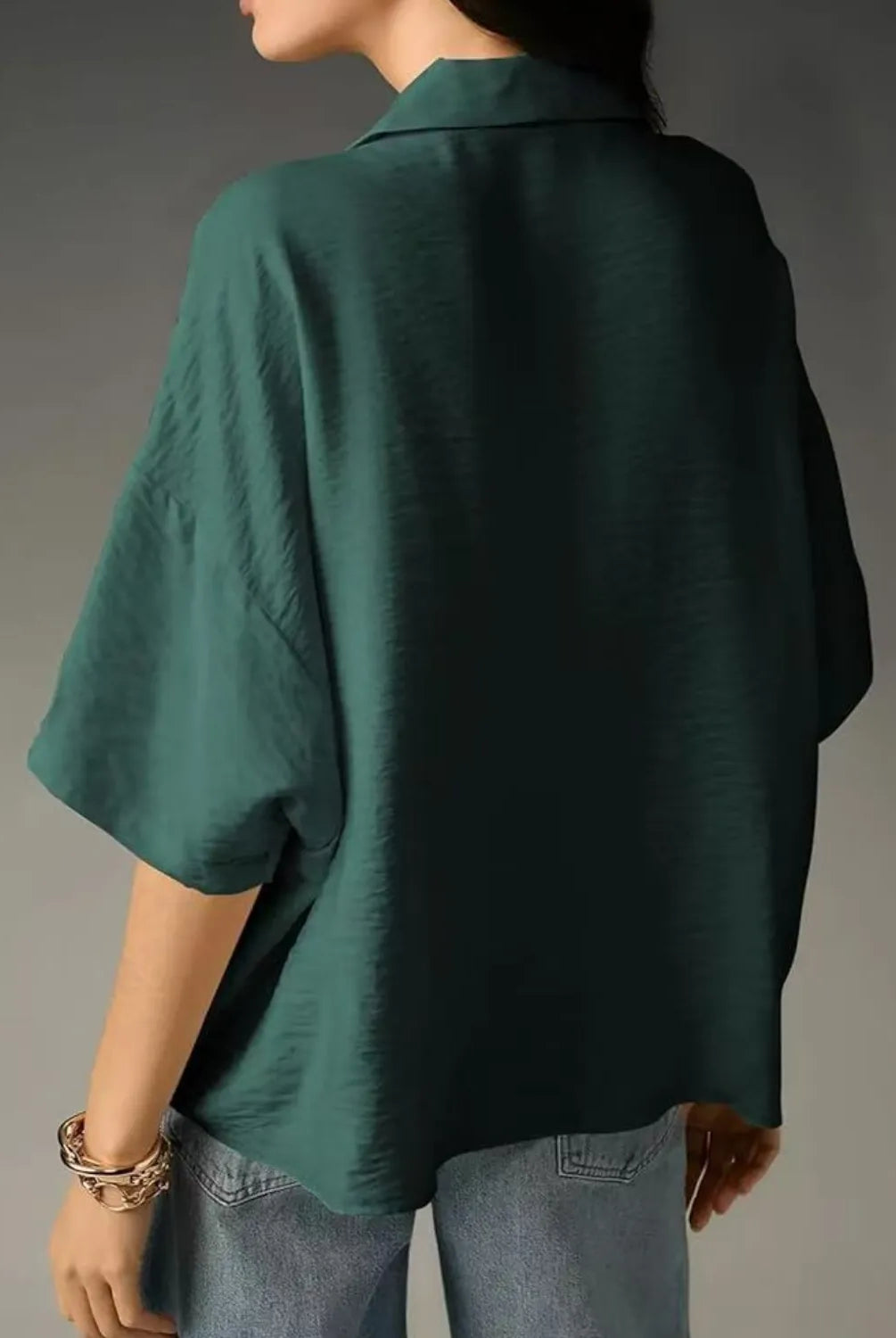 Collared Neck Half Sleeve Blouse-Krush Kandy, Women's Online Fashion Boutique Located in Phoenix, Arizona (Scottsdale Area)