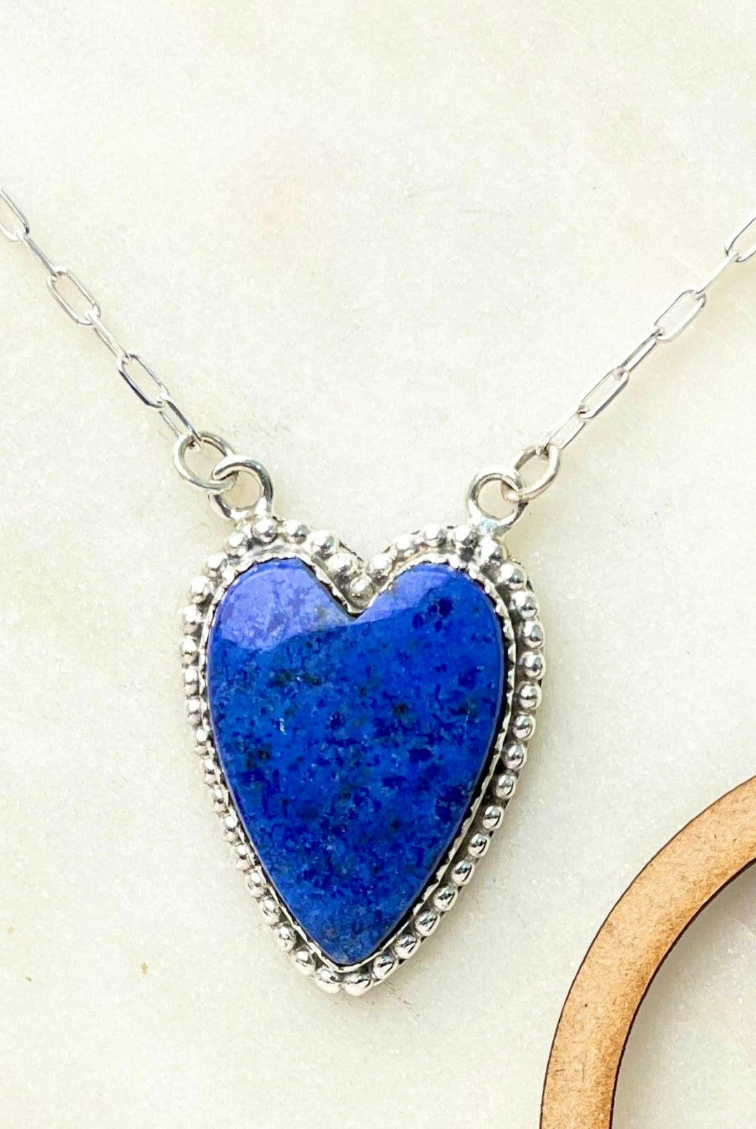 Long Heart Stone Slab Necklace MADE TO ORDER-Necklaces-Krush Kandy, Women's Online Fashion Boutique Located in Phoenix, Arizona (Scottsdale Area)