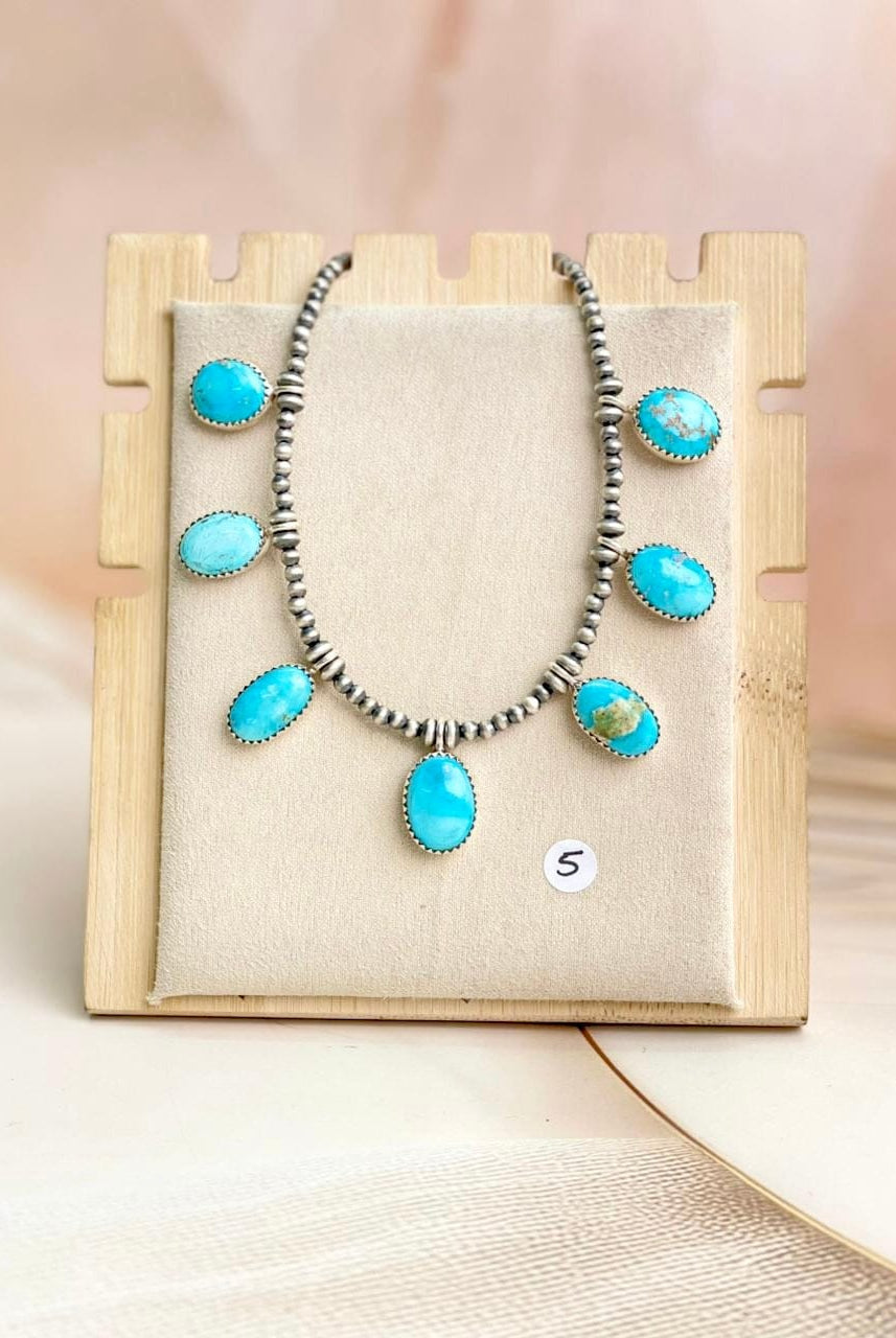 Desert Pearl White Water Turquoise Necklaces-Necklaces-Krush Kandy, Women's Online Fashion Boutique Located in Phoenix, Arizona (Scottsdale Area)