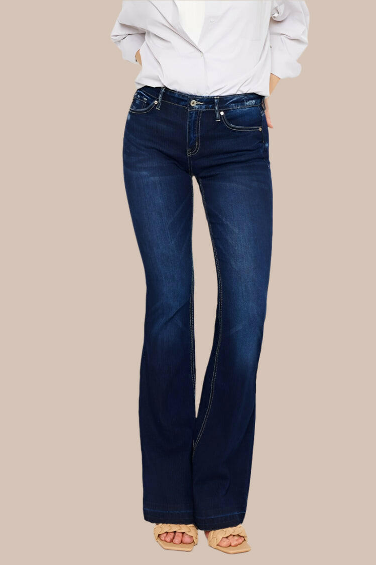 Kancan Mid Rise Slim Flare Jeans-Krush Kandy, Women's Online Fashion Boutique Located in Phoenix, Arizona (Scottsdale Area)
