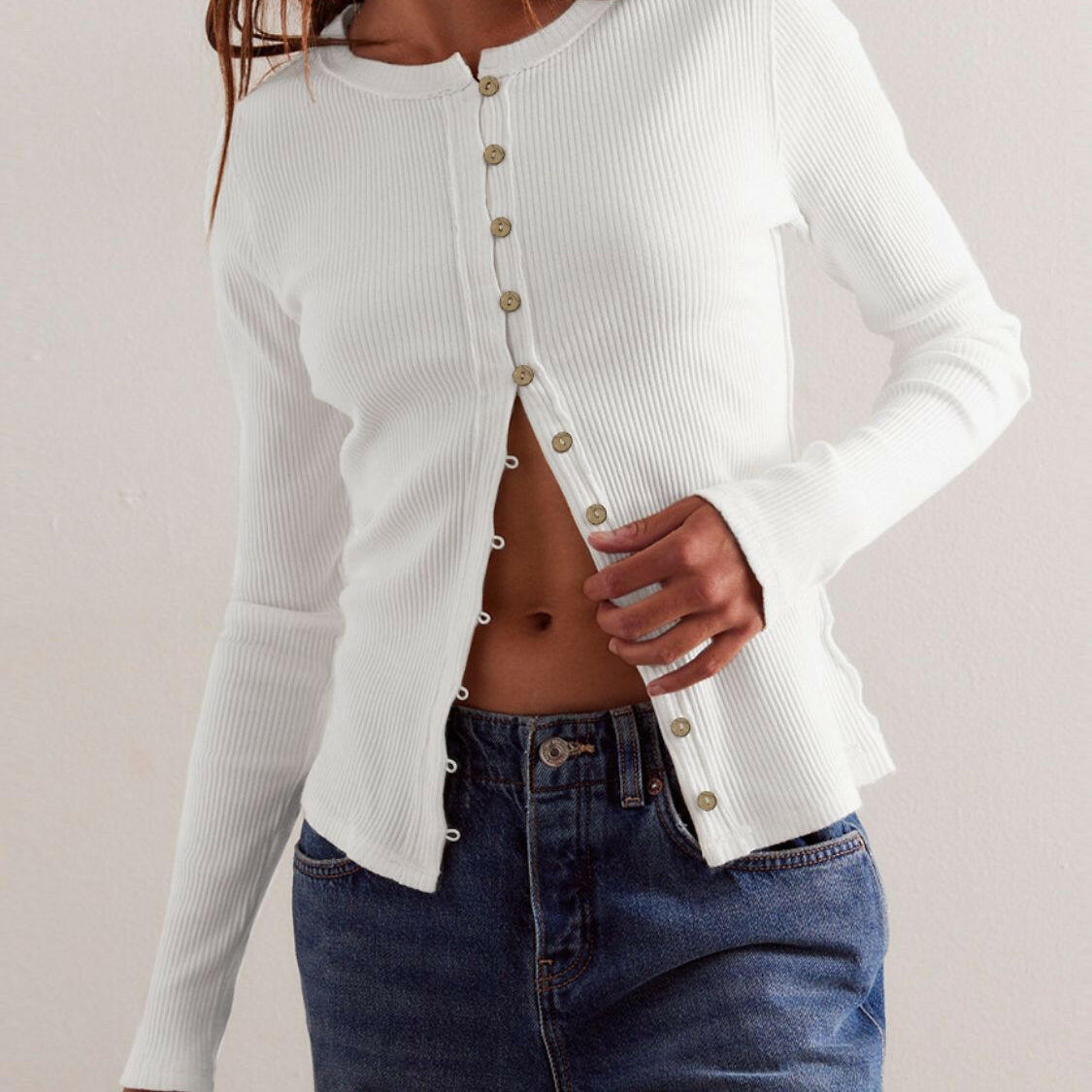 Ribbed Round Neck Long Sleeve Top-Krush Kandy, Women's Online Fashion Boutique Located in Phoenix, Arizona (Scottsdale Area)