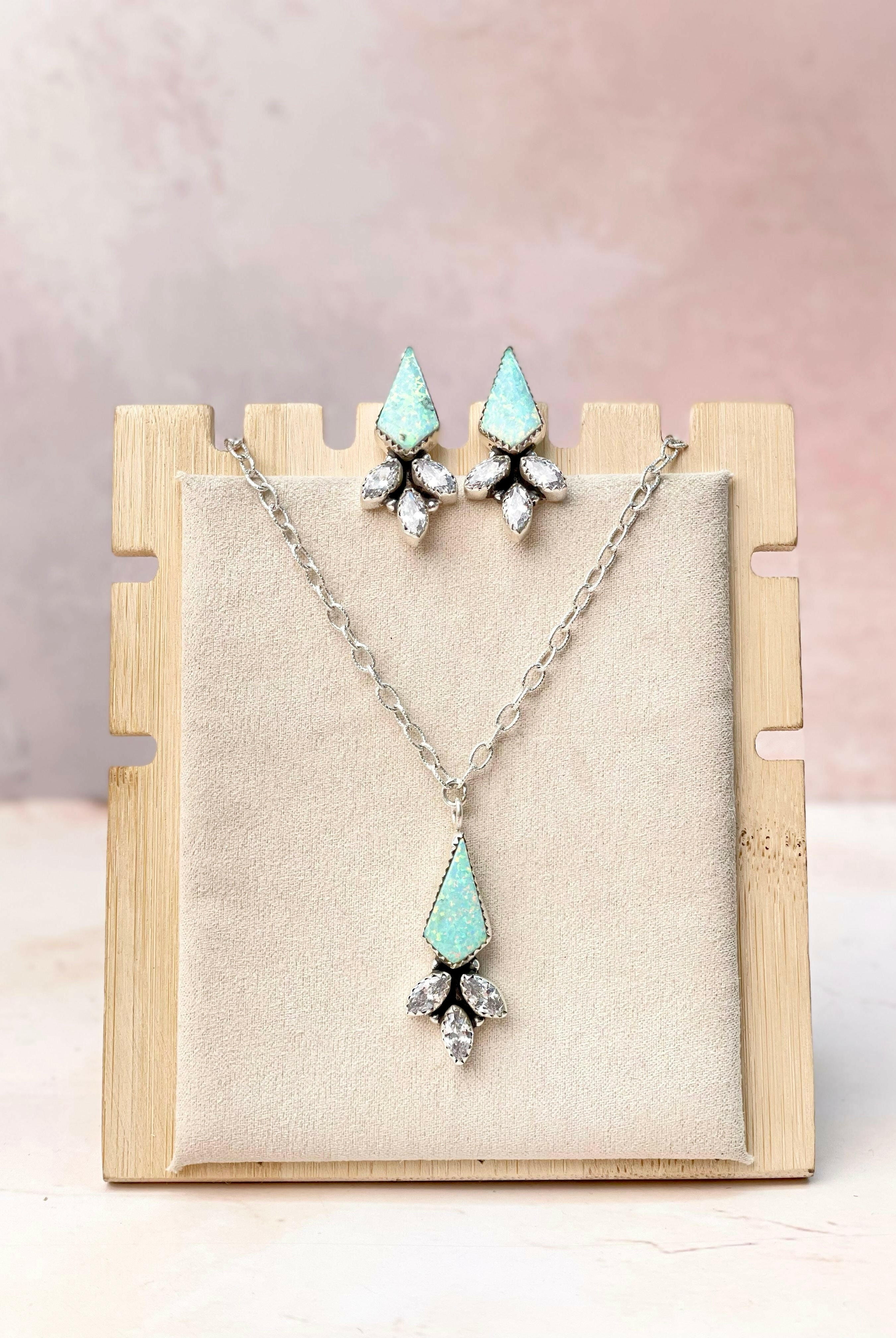Multi Opal CZ Classy Sets-Necklaces-Krush Kandy, Women's Online Fashion Boutique Located in Phoenix, Arizona (Scottsdale Area)