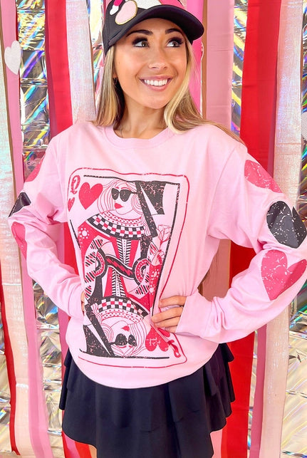 Queen of Hearts Valentine Shirt-Graphic Tees-Krush Kandy, Women's Online Fashion Boutique Located in Phoenix, Arizona (Scottsdale Area)