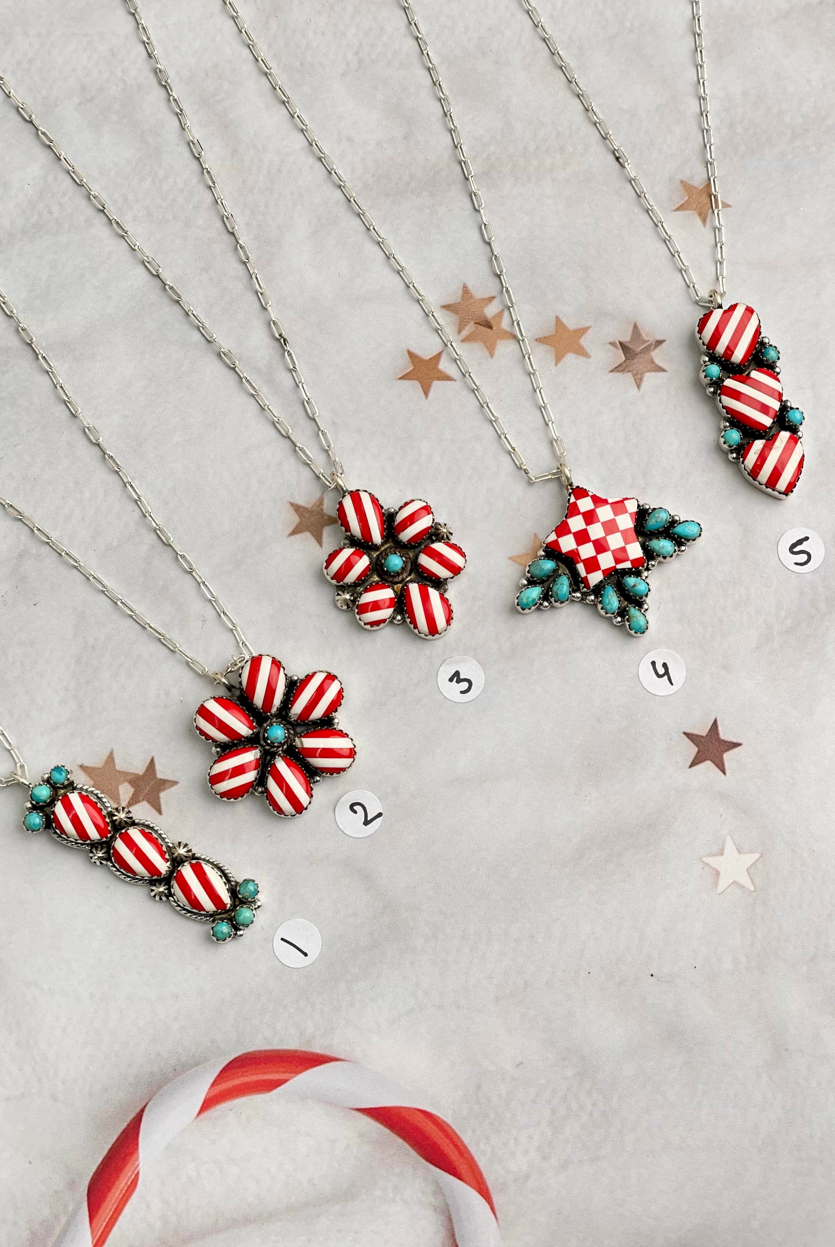 Holly Jolly Red & White Christmas Necklaces-Necklaces-Krush Kandy, Women's Online Fashion Boutique Located in Phoenix, Arizona (Scottsdale Area)