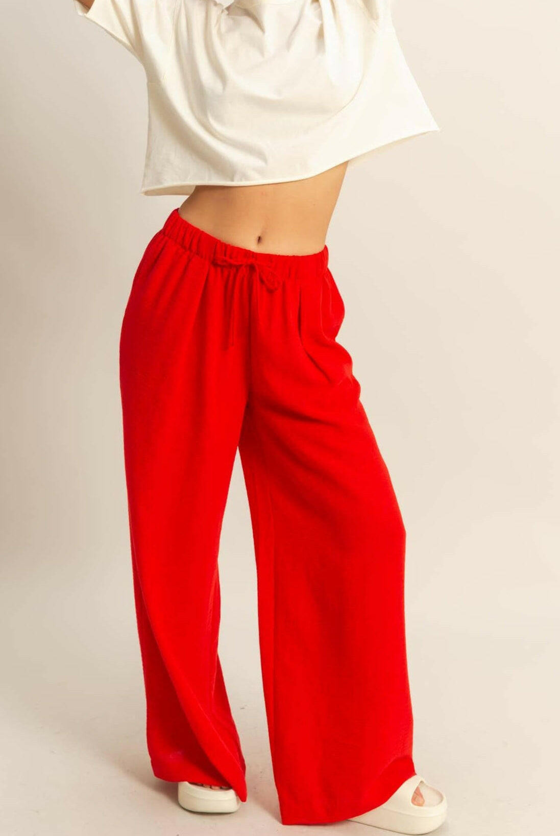 Stay Cute Wide Leg Pants-Sweatpants-Krush Kandy, Women's Online Fashion Boutique Located in Phoenix, Arizona (Scottsdale Area)