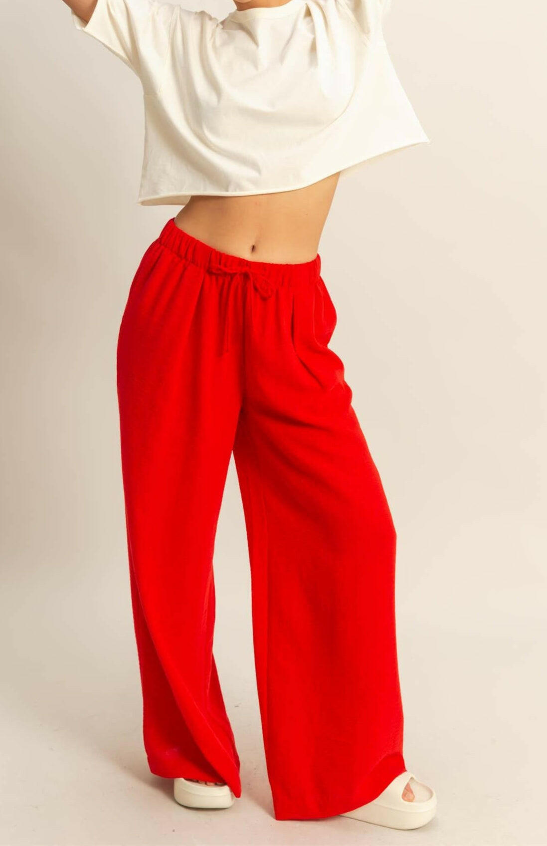 Stay Cute Wide Leg Pants-Sweatpants-Krush Kandy, Women's Online Fashion Boutique Located in Phoenix, Arizona (Scottsdale Area)
