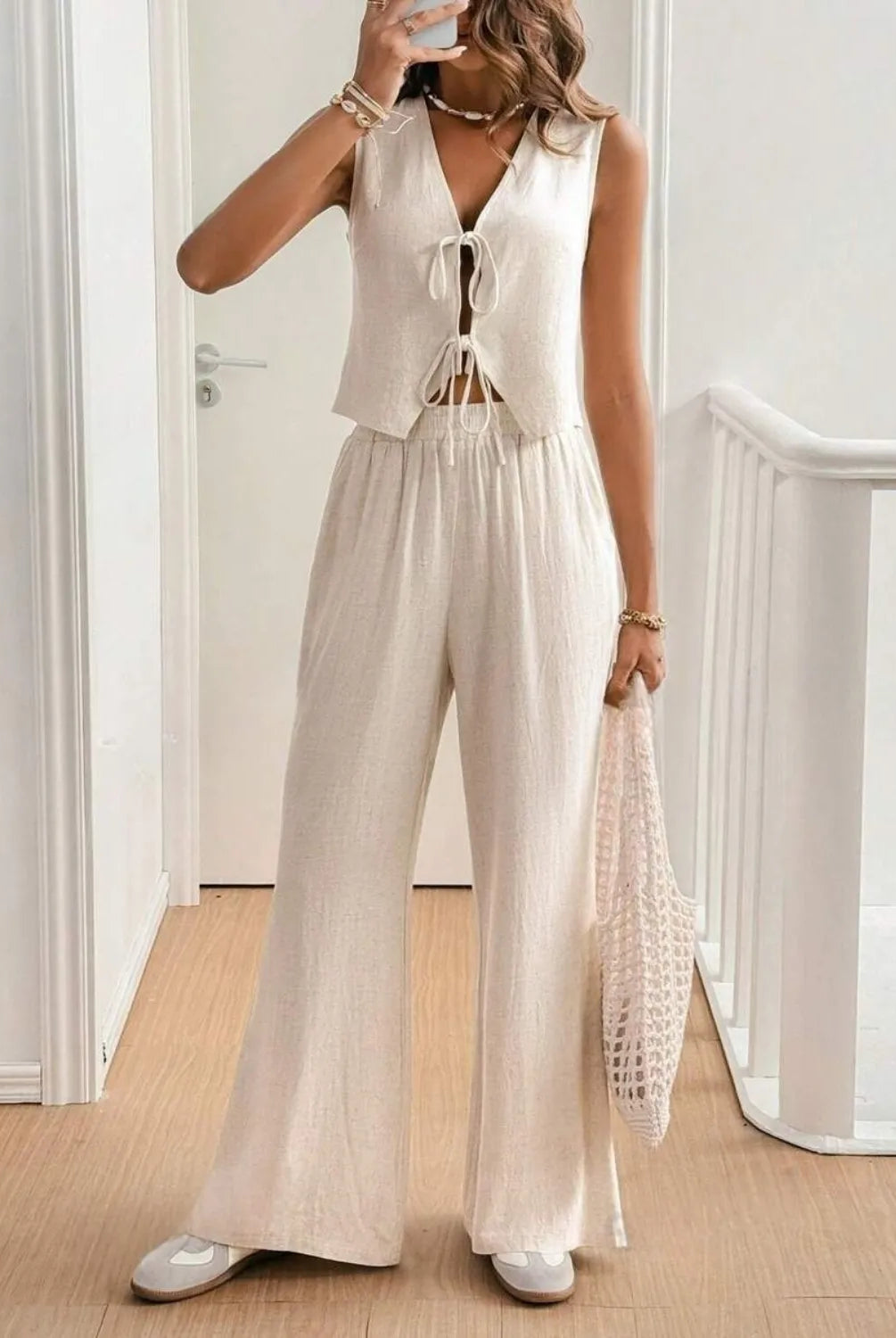 V Neck Sleeveless Top and Pants Set-Krush Kandy, Women's Online Fashion Boutique Located in Phoenix, Arizona (Scottsdale Area)