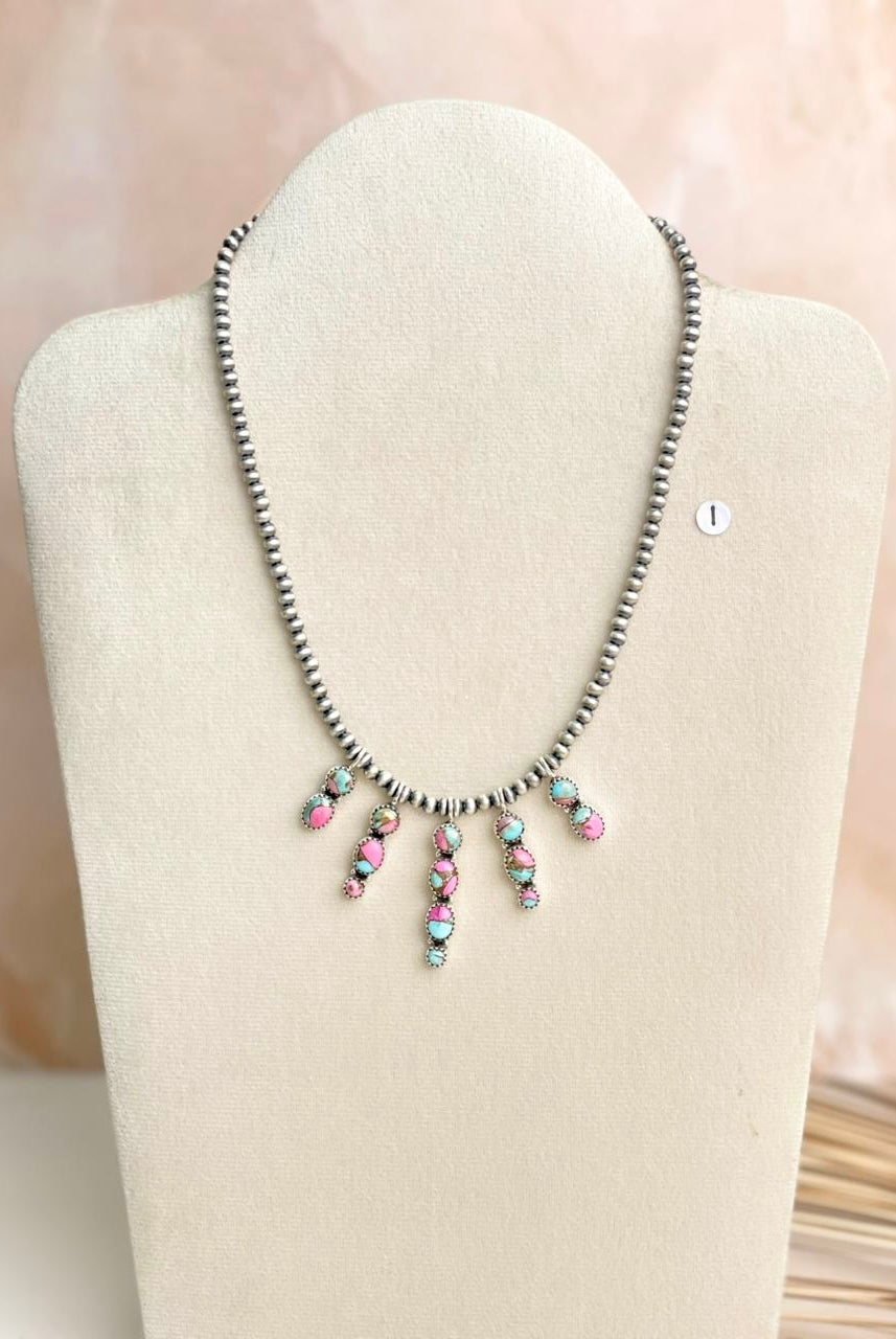 Desert Pearl Stone Drop Necklaces-Necklaces-Krush Kandy, Women's Online Fashion Boutique Located in Phoenix, Arizona (Scottsdale Area)