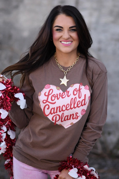 Lover of Cancelled Plans Sweatshirt-Graphic Tees-Krush Kandy, Women's Online Fashion Boutique Located in Phoenix, Arizona (Scottsdale Area)