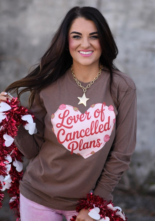 Lover of Cancelled Plans Sweatshirt-Graphic Tees-Krush Kandy, Women's Online Fashion Boutique Located in Phoenix, Arizona (Scottsdale Area)