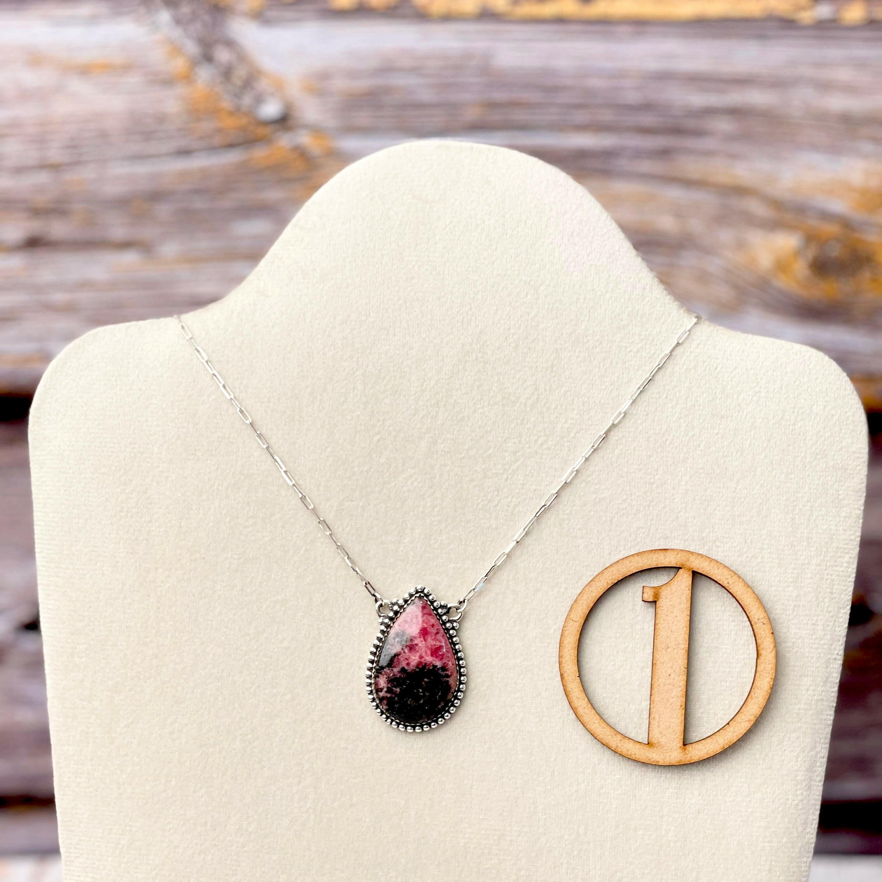 Rhodonite Slab Necklaces-Necklaces-Krush Kandy, Women's Online Fashion Boutique Located in Phoenix, Arizona (Scottsdale Area)