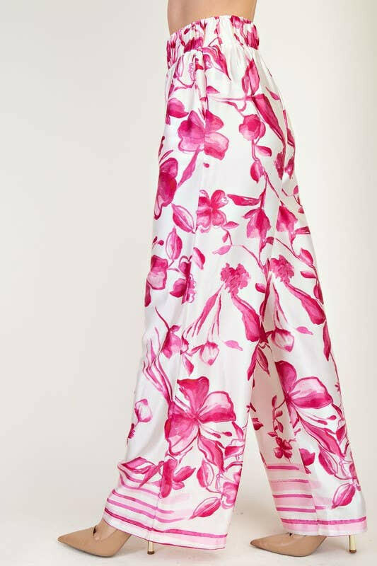 Resort Ready Printed Wide-Leg Pants-Pants-Krush Kandy, Women's Online Fashion Boutique Located in Phoenix, Arizona (Scottsdale Area)