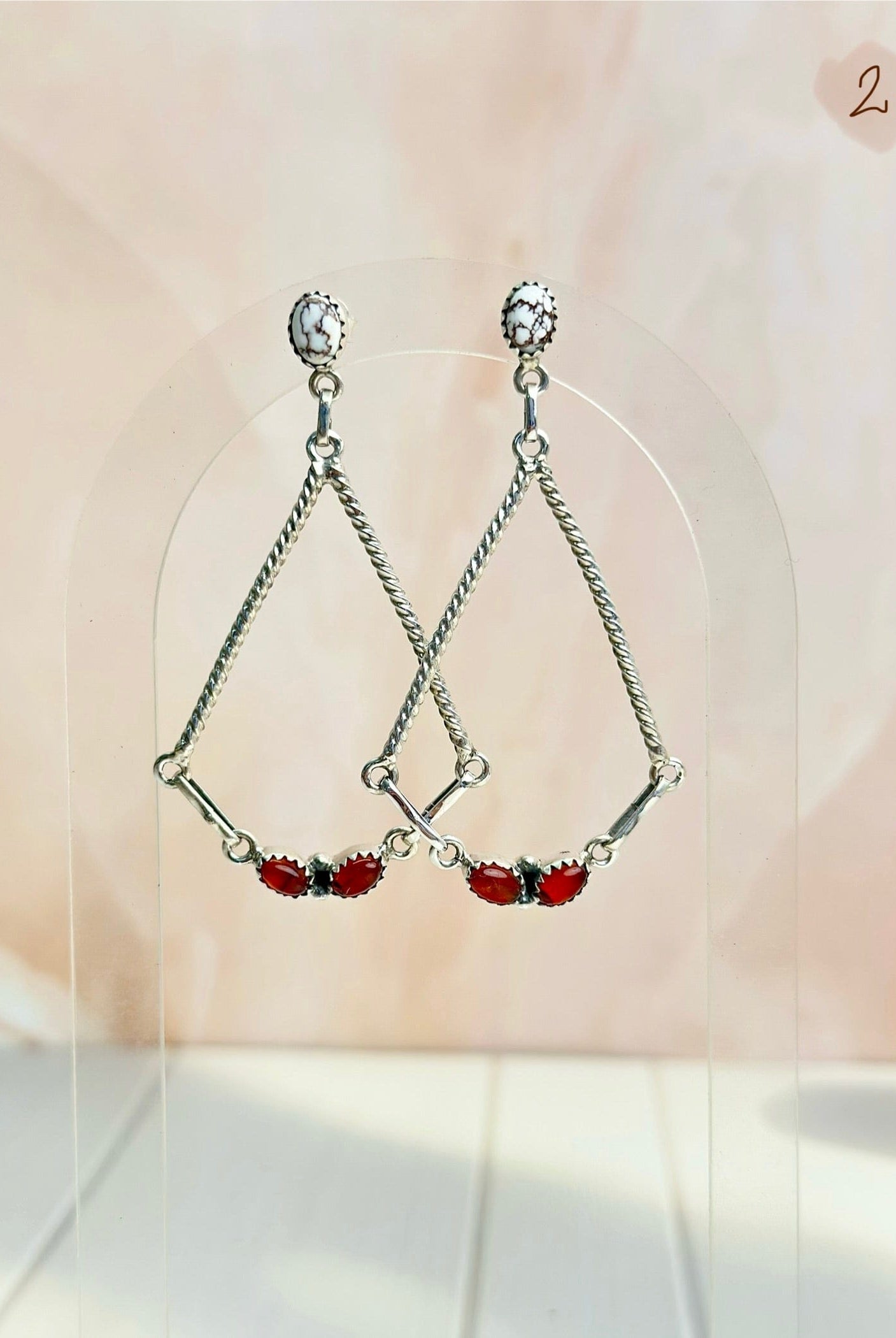Amber, Turquoise & Crystal Boho Earrings-Earrings-Krush Kandy, Women's Online Fashion Boutique Located in Phoenix, Arizona (Scottsdale Area)