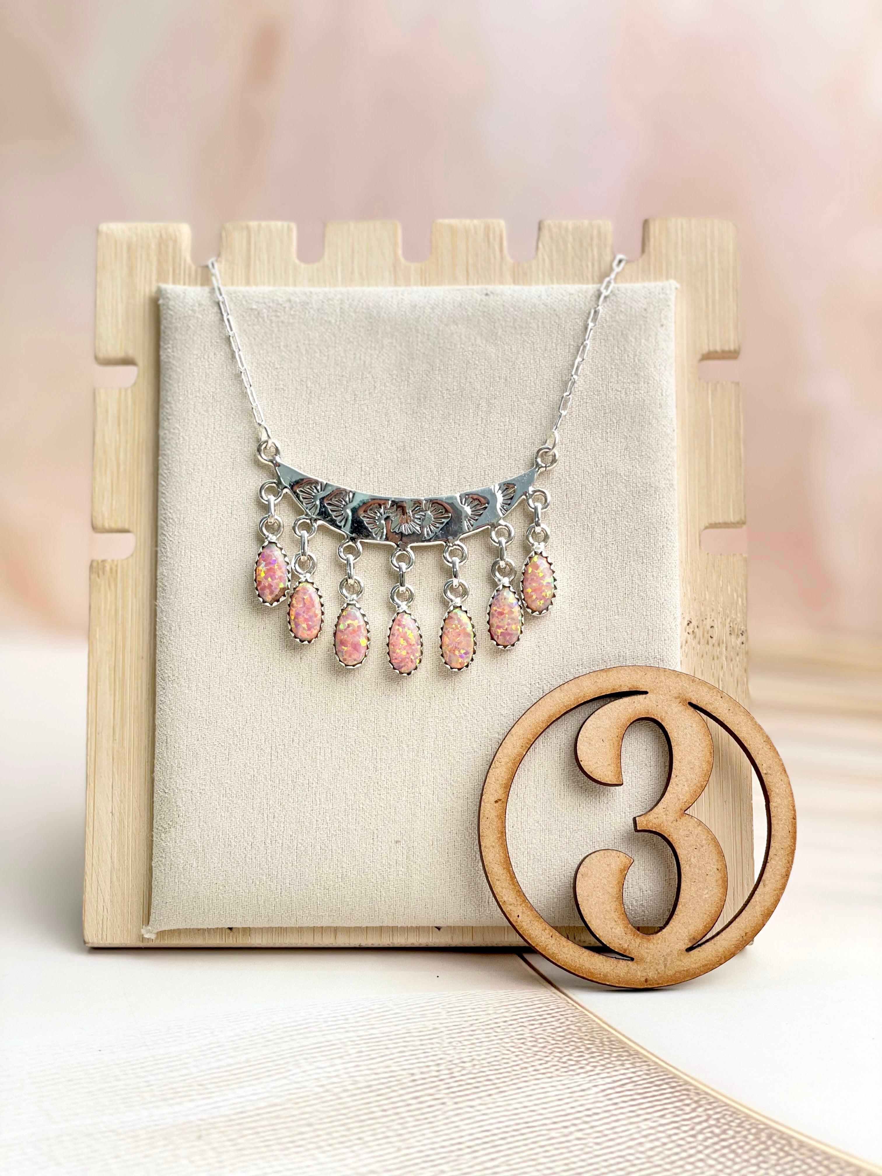 Boho Opal Tassels Necklace Sno 16-Necklaces-Krush Kandy, Women's Online Fashion Boutique Located in Phoenix, Arizona (Scottsdale Area)