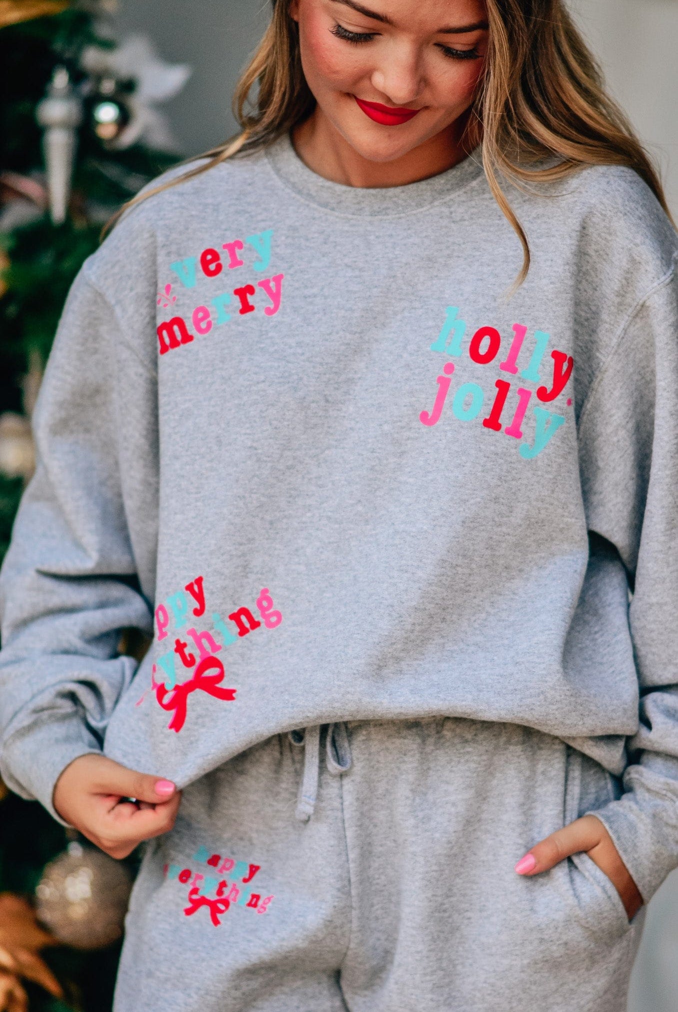 Holly Merry Everything Sweatshirt-Krush Kandy, Women's Online Fashion Boutique Located in Phoenix, Arizona (Scottsdale Area)
