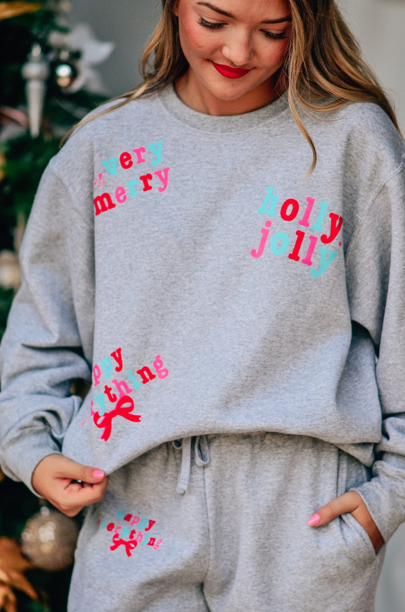 Holly Merry Everything Sweatshirt-Krush Kandy, Women's Online Fashion Boutique Located in Phoenix, Arizona (Scottsdale Area)