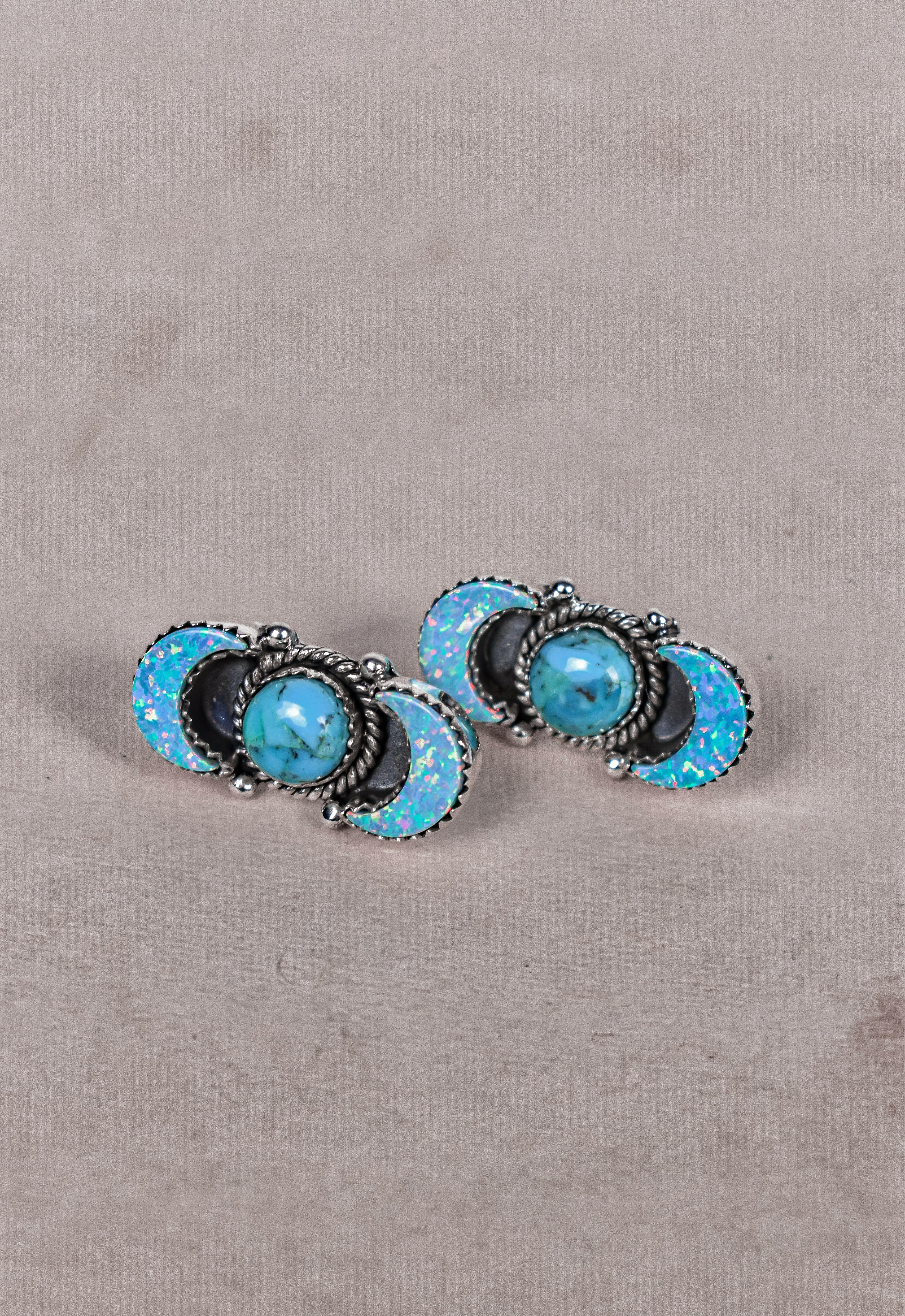 Lunar Crescent Sterling Silver Earring-Stud Earrings-Krush Kandy, Women's Online Fashion Boutique Located in Phoenix, Arizona (Scottsdale Area)