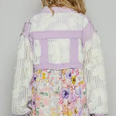 POL Balloon Sleeve A-Line Twill Woven Floral Jacket-Jackets-Krush Kandy, Women's Online Fashion Boutique Located in Phoenix, Arizona (Scottsdale Area)