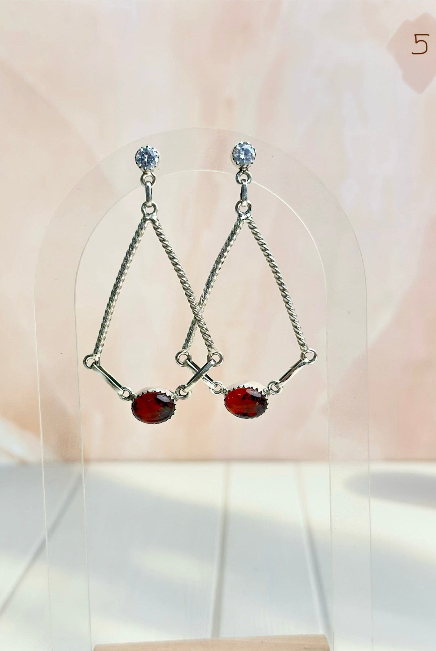 Amber, Turquoise & Crystal Boho Earrings-Earrings-Krush Kandy, Women's Online Fashion Boutique Located in Phoenix, Arizona (Scottsdale Area)