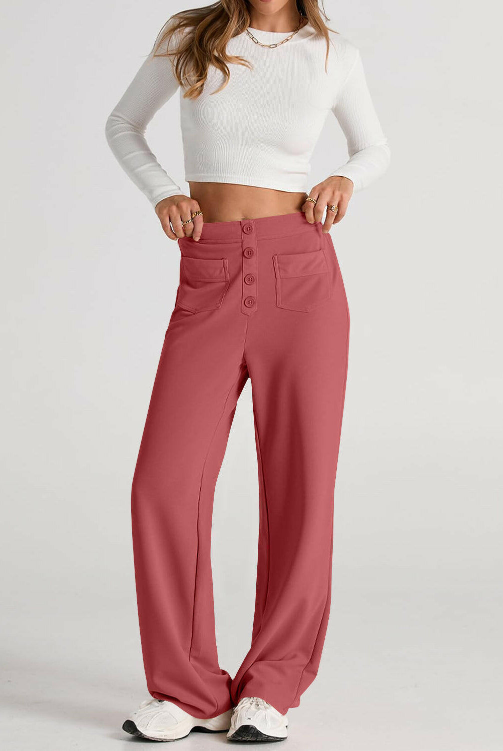 High Waist Wide Leg Pants-Pants-Krush Kandy, Women's Online Fashion Boutique Located in Phoenix, Arizona (Scottsdale Area)