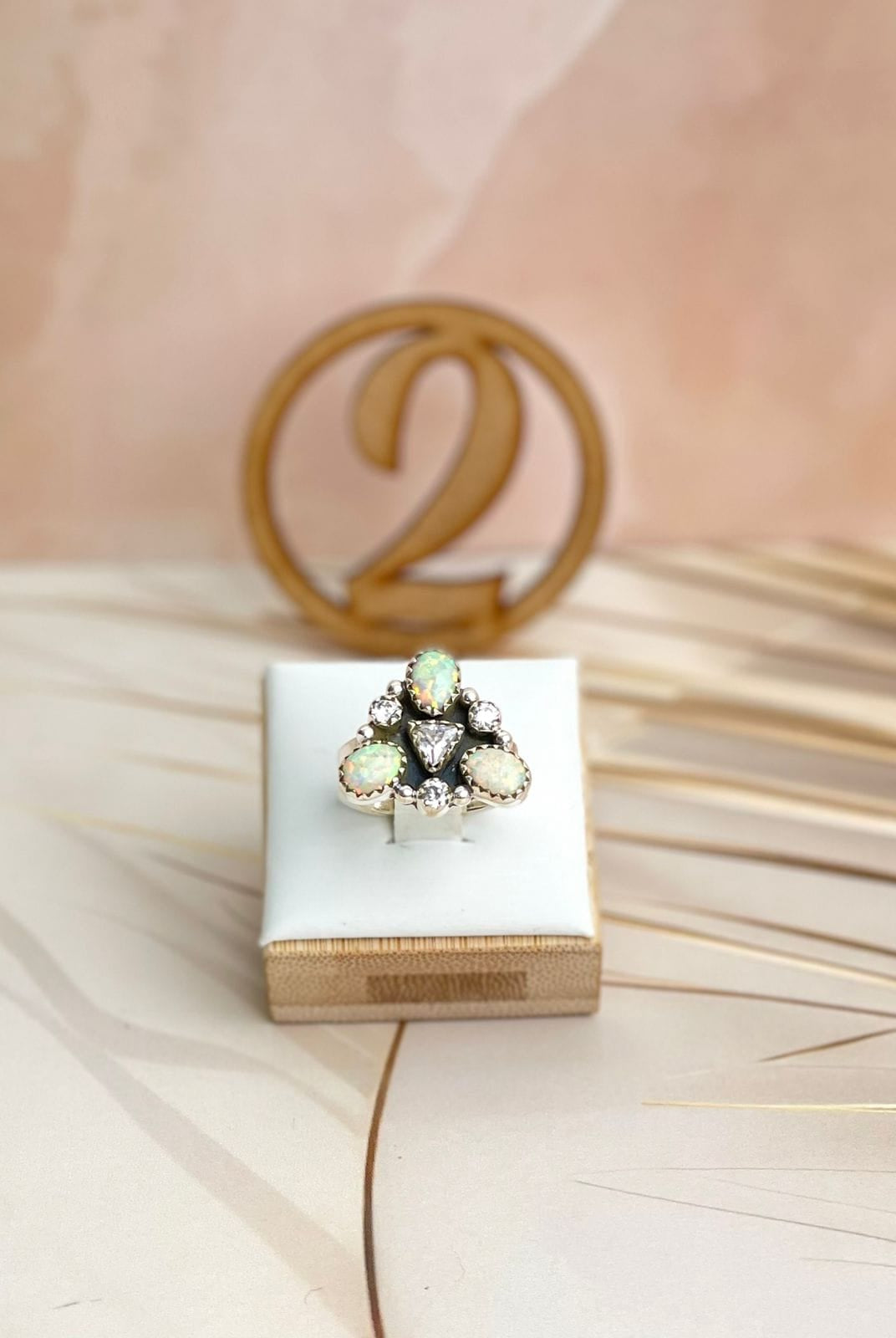 Opal Triad Cluster Rings-Rings-Krush Kandy, Women's Online Fashion Boutique Located in Phoenix, Arizona (Scottsdale Area)
