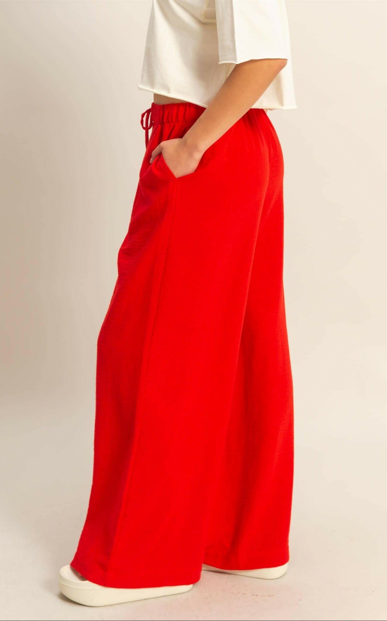 Stay Cute Wide Leg Pants-Sweatpants-Krush Kandy, Women's Online Fashion Boutique Located in Phoenix, Arizona (Scottsdale Area)