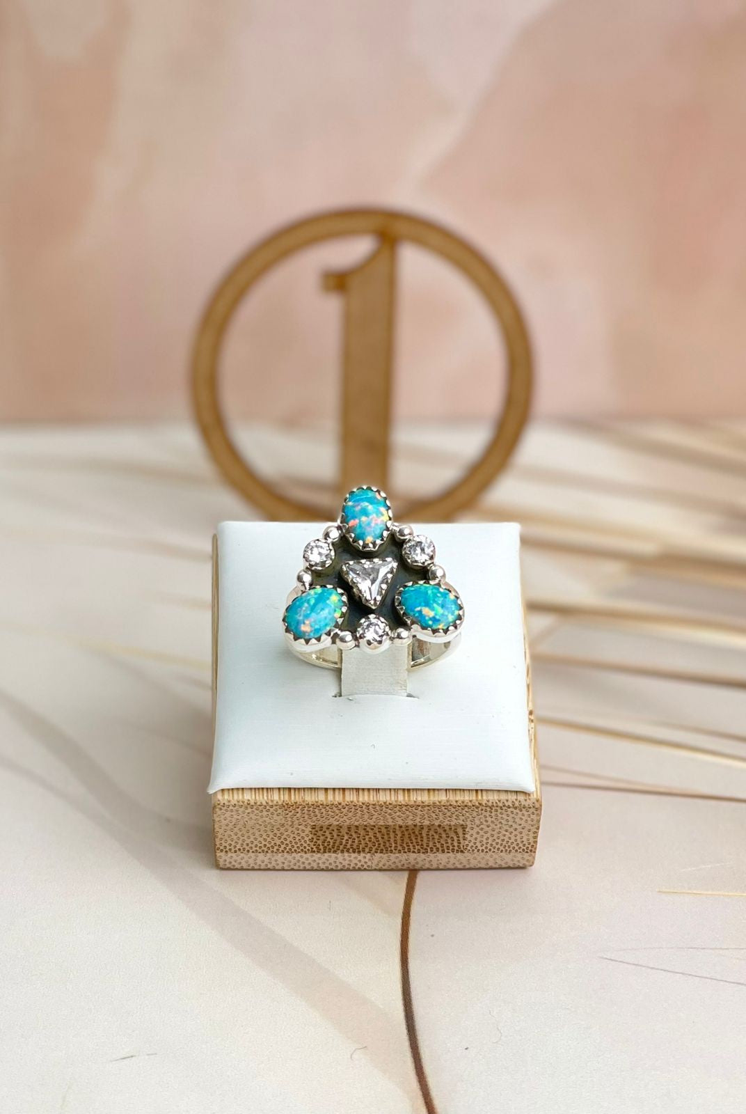 Opal Triad Cluster Rings-Rings-Krush Kandy, Women's Online Fashion Boutique Located in Phoenix, Arizona (Scottsdale Area)