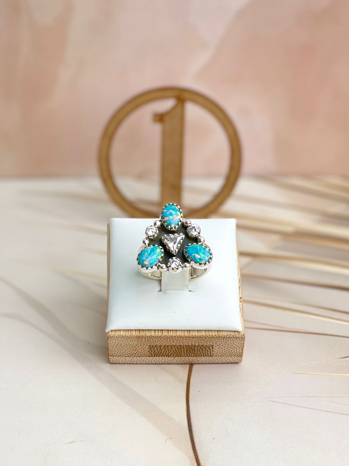 Opal Triad Cluster Rings-Rings-Krush Kandy, Women's Online Fashion Boutique Located in Phoenix, Arizona (Scottsdale Area)