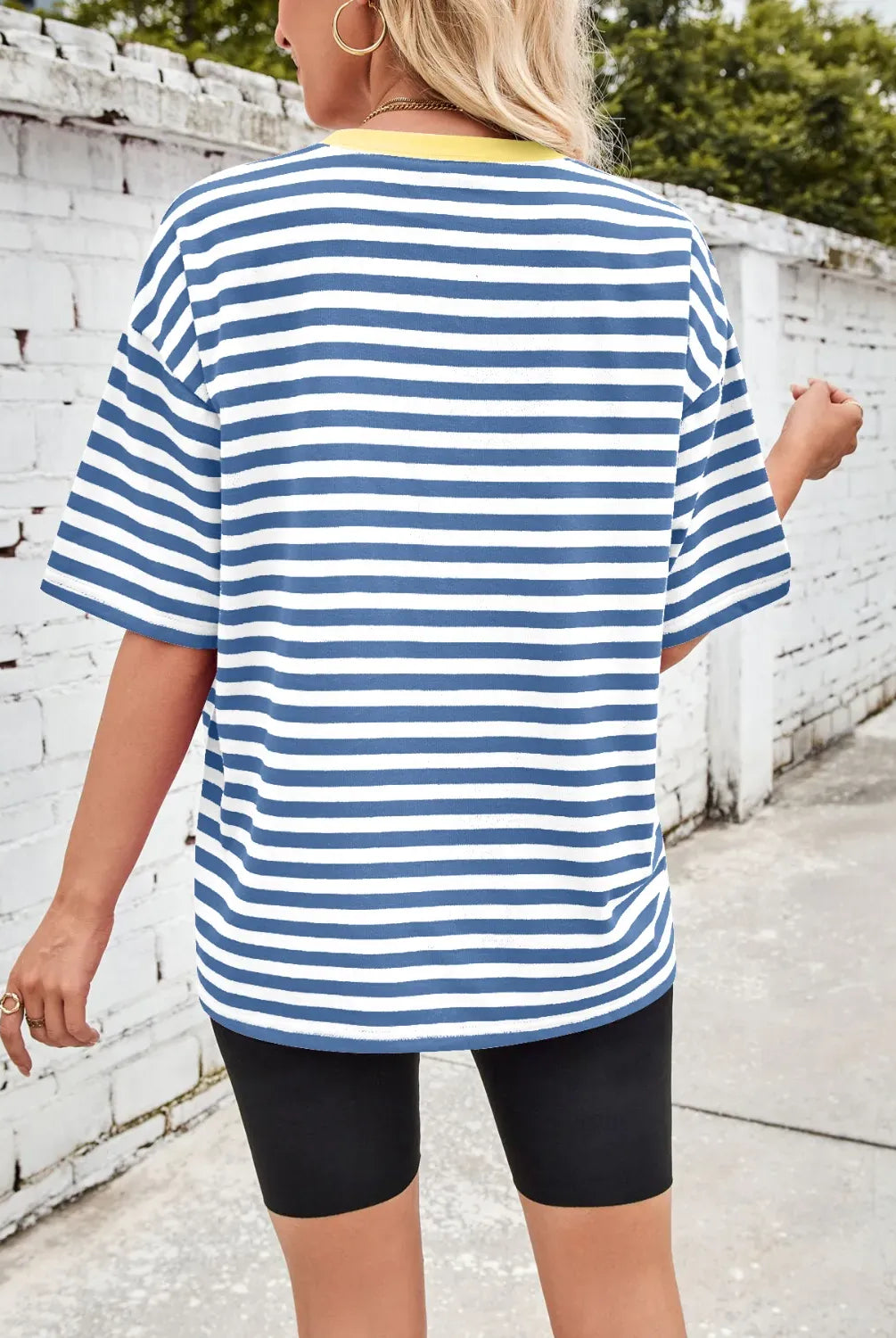 Neon Pop Stripe Oversized Tee-Tops-Krush Kandy, Women's Online Fashion Boutique Located in Phoenix, Arizona (Scottsdale Area)