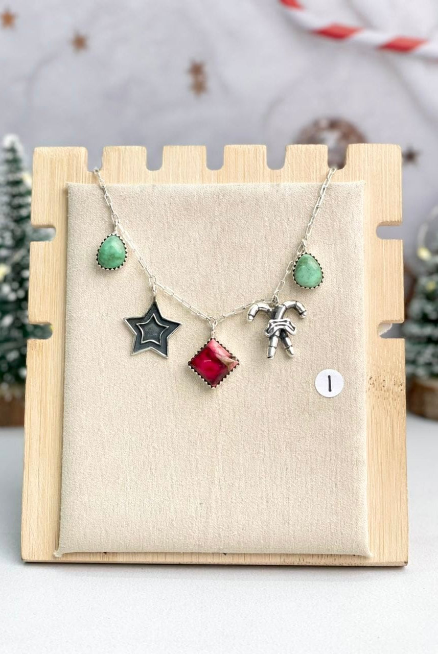 Holiday Charm Necklaces-Necklaces-Krush Kandy, Women's Online Fashion Boutique Located in Phoenix, Arizona (Scottsdale Area)