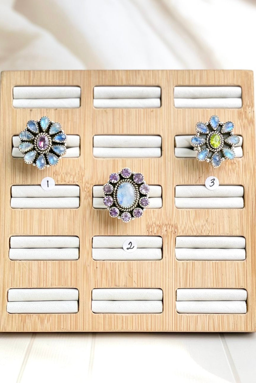 Spring Celestial Moonstone Rings-Rings-Krush Kandy, Women's Online Fashion Boutique Located in Phoenix, Arizona (Scottsdale Area)