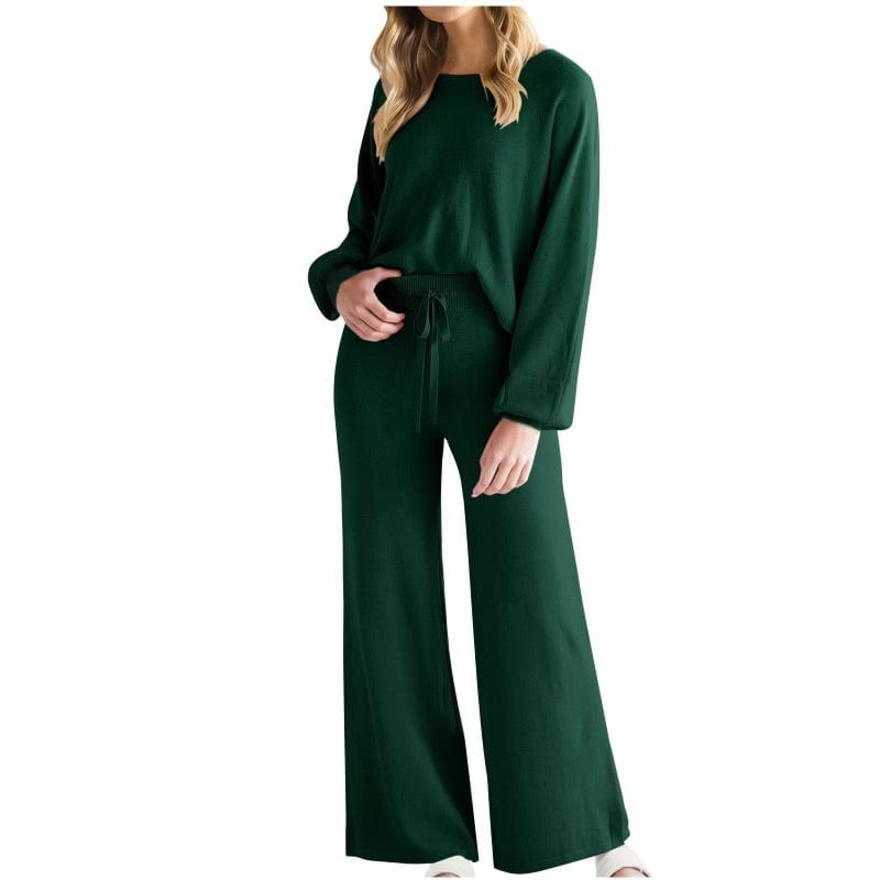 LUXE Soft Long Sleeve & Wide Leg Pant Lounge Set-Pants-Krush Kandy, Women's Online Fashion Boutique Located in Phoenix, Arizona (Scottsdale Area)