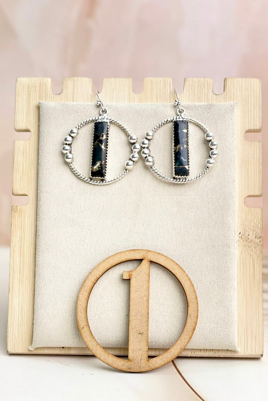 Boho Bar Balls Hoops-Earrings-Krush Kandy, Women's Online Fashion Boutique Located in Phoenix, Arizona (Scottsdale Area)