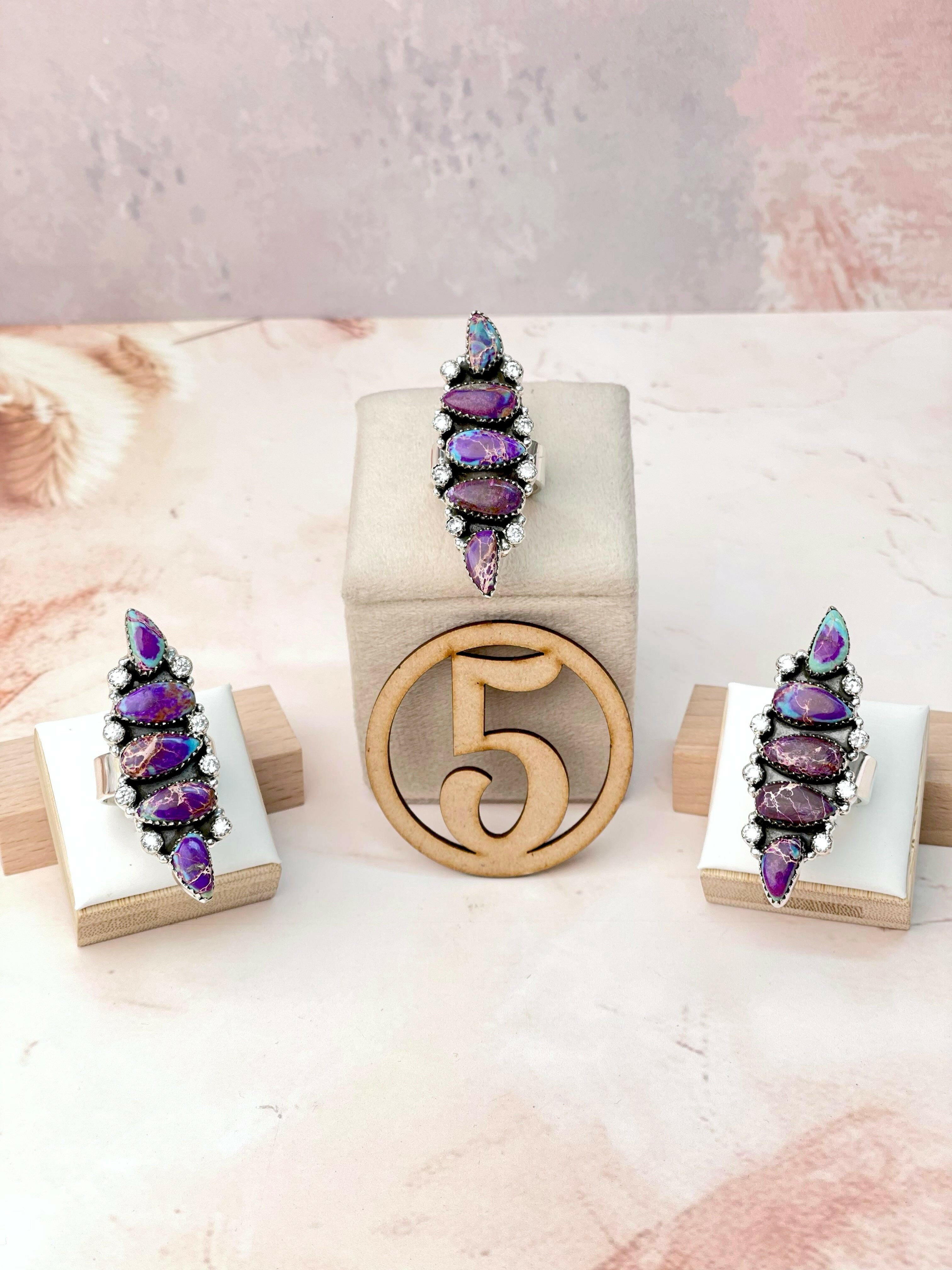 Jasper and CZ Crawler Rings-Rings-Krush Kandy, Women's Online Fashion Boutique Located in Phoenix, Arizona (Scottsdale Area)