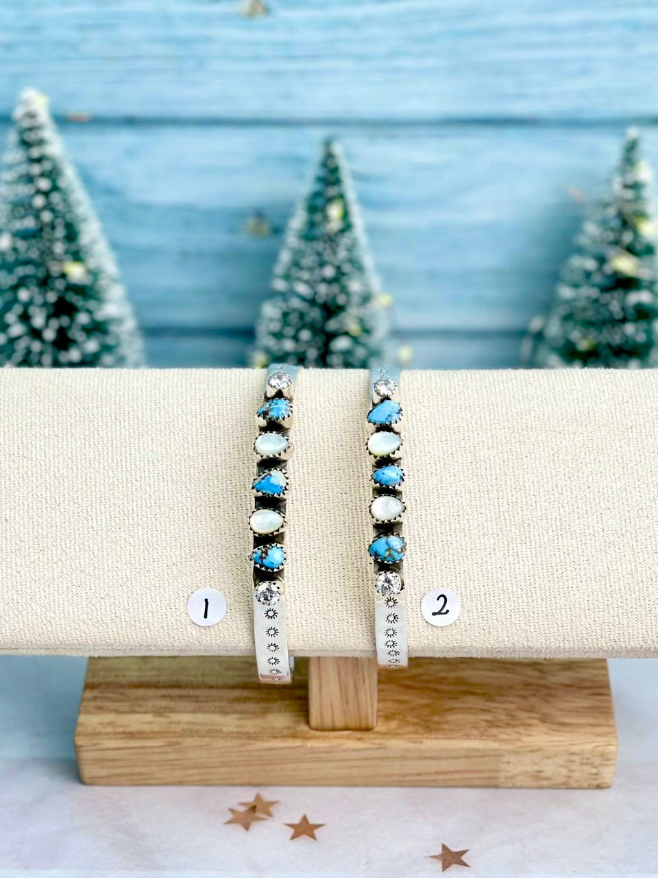 Golden Hills, White Shell & Crystal Teardrop Cuff-Bracelets-Krush Kandy, Women's Online Fashion Boutique Located in Phoenix, Arizona (Scottsdale Area)