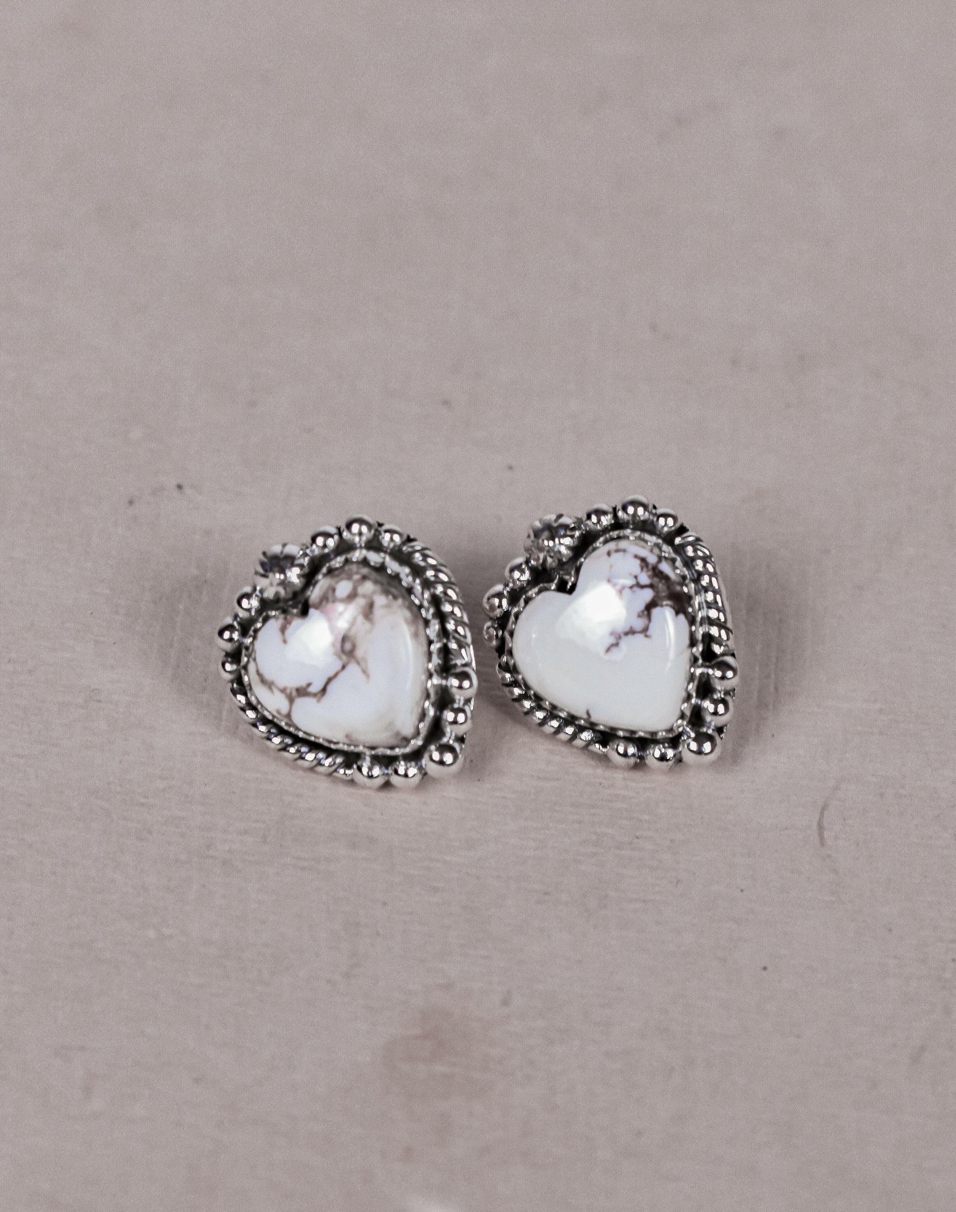 Heart Stone Earrings-Stud Earrings-Krush Kandy, Women's Online Fashion Boutique Located in Phoenix, Arizona (Scottsdale Area)