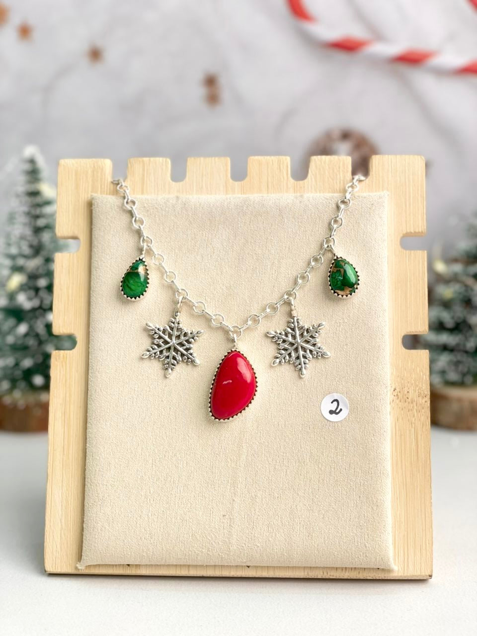 Christmas in Kandyland Snowflake Drop Necklace-Necklaces-Krush Kandy, Women's Online Fashion Boutique Located in Phoenix, Arizona (Scottsdale Area)