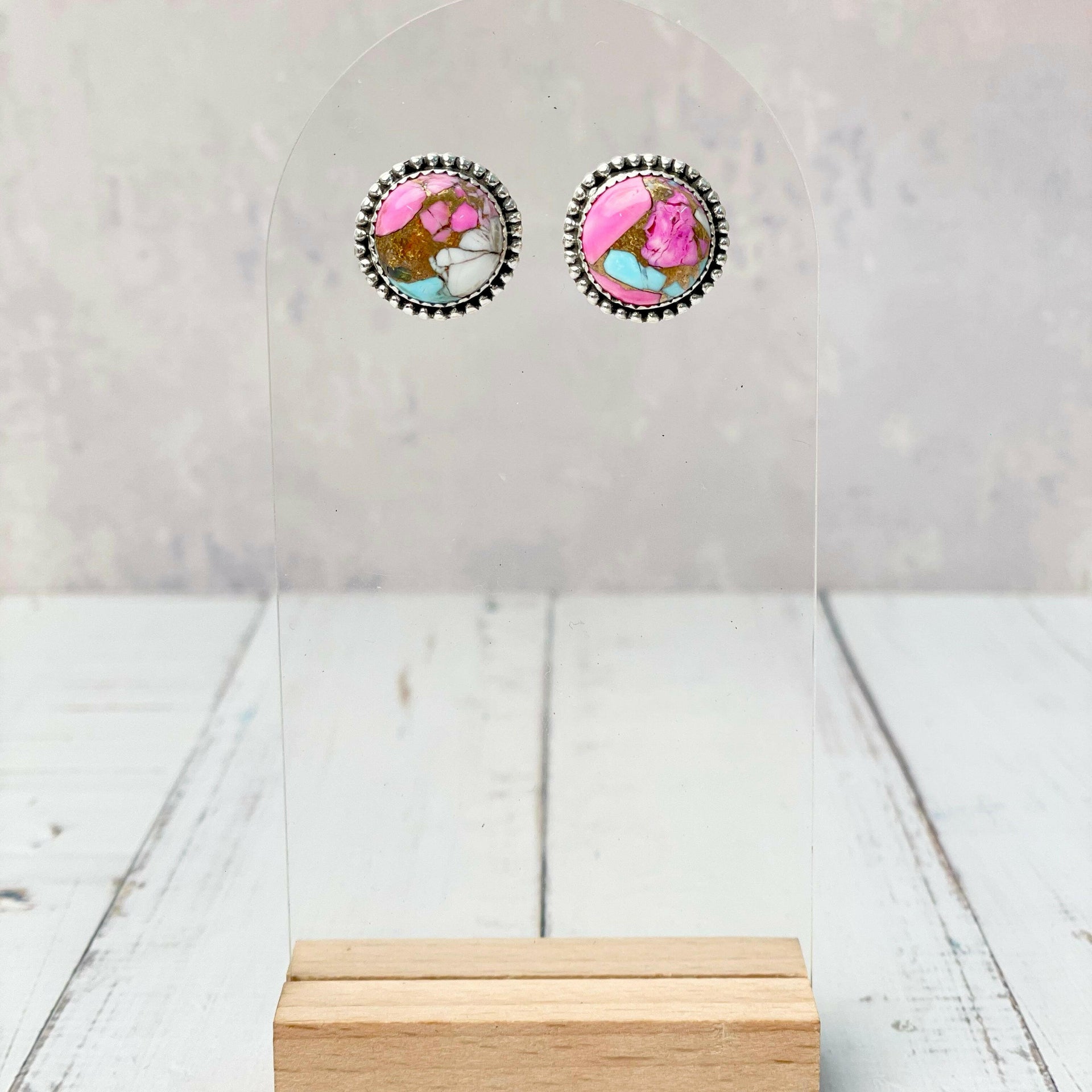 Cotton Kandy Circle Stud Earrings-Earrings-Krush Kandy, Women's Online Fashion Boutique Located in Phoenix, Arizona (Scottsdale Area)