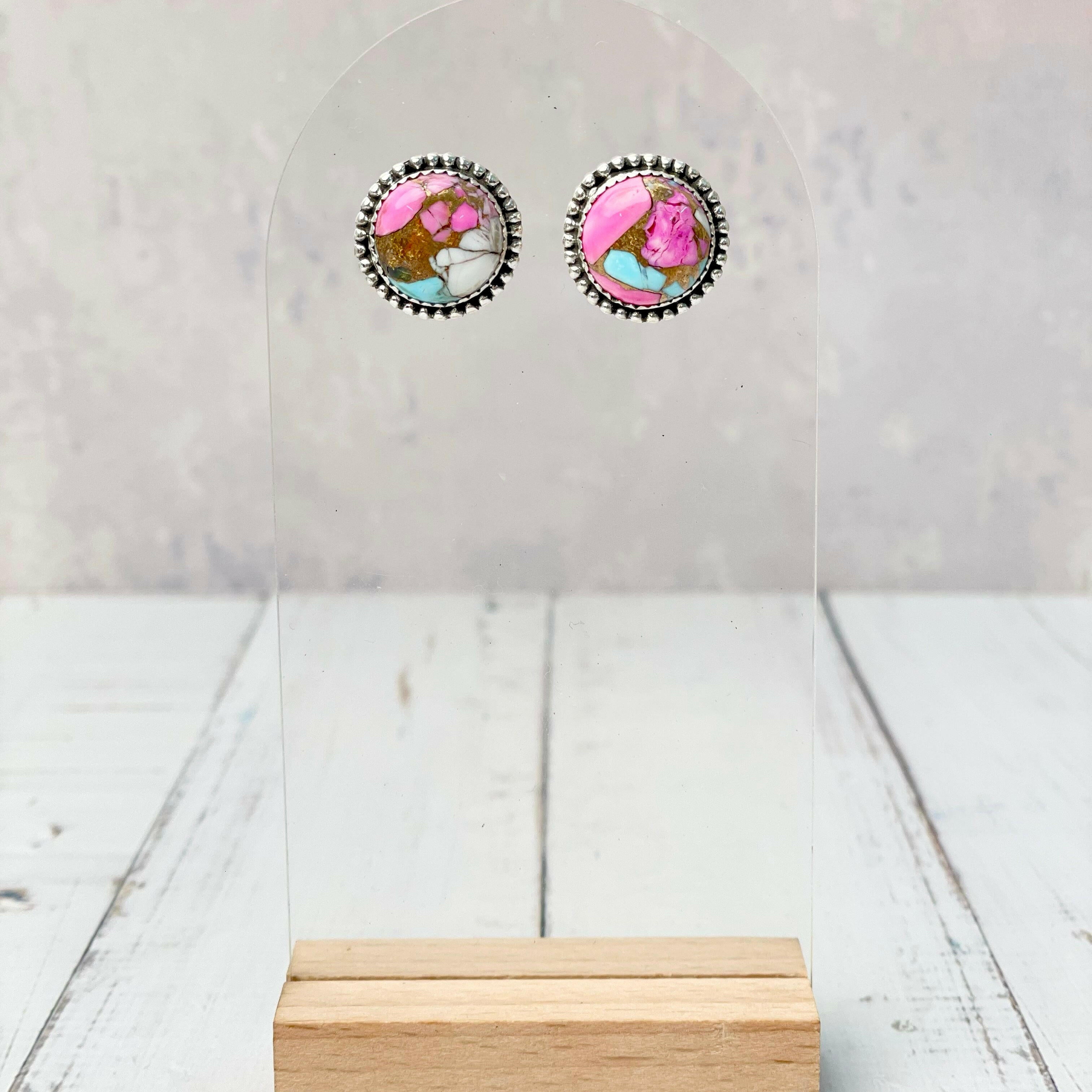Cotton Kandy Circle Stud Earrings-Earrings-Krush Kandy, Women's Online Fashion Boutique Located in Phoenix, Arizona (Scottsdale Area)