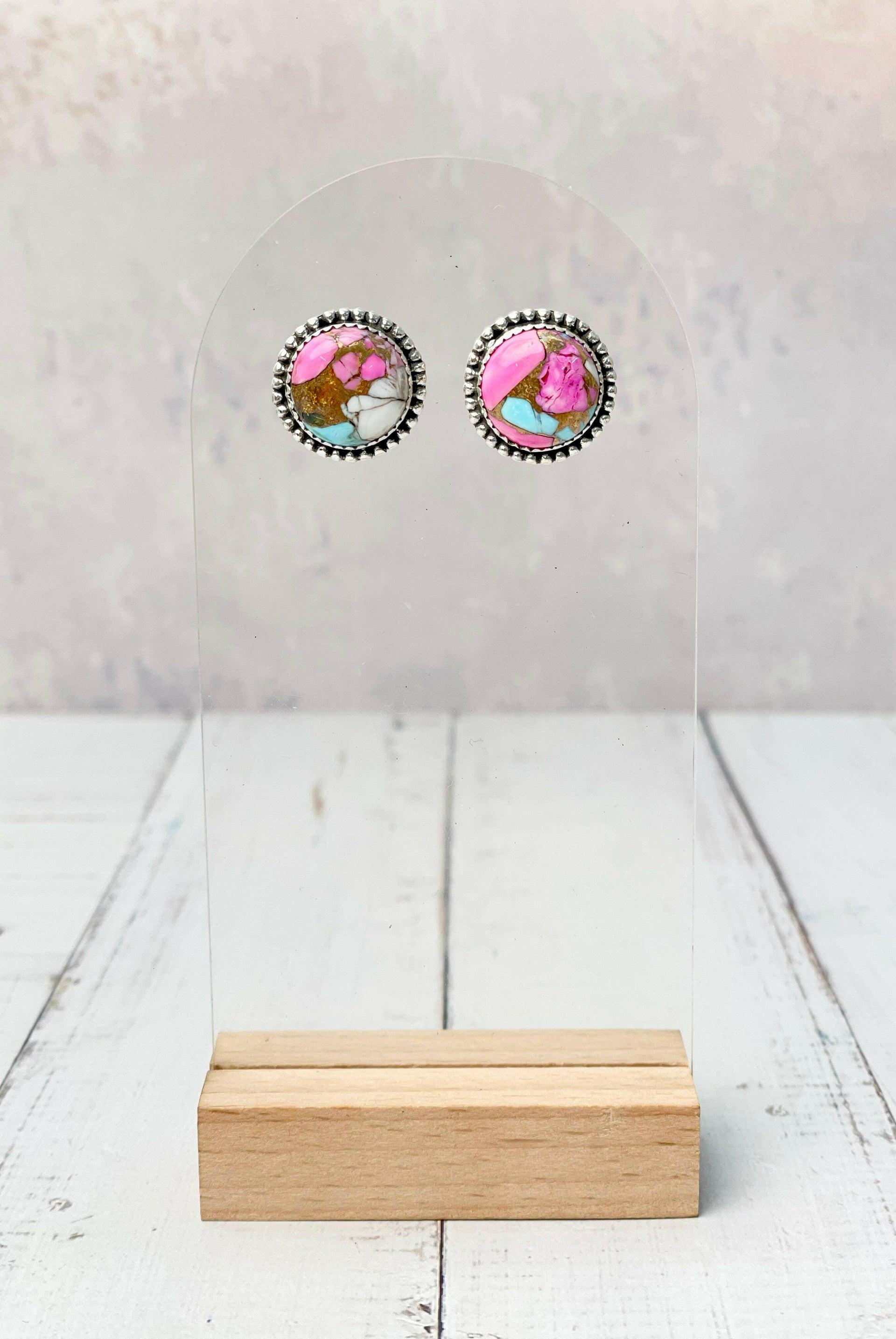 Cotton Kandy Circle Stud Earrings-Earrings-Krush Kandy, Women's Online Fashion Boutique Located in Phoenix, Arizona (Scottsdale Area)