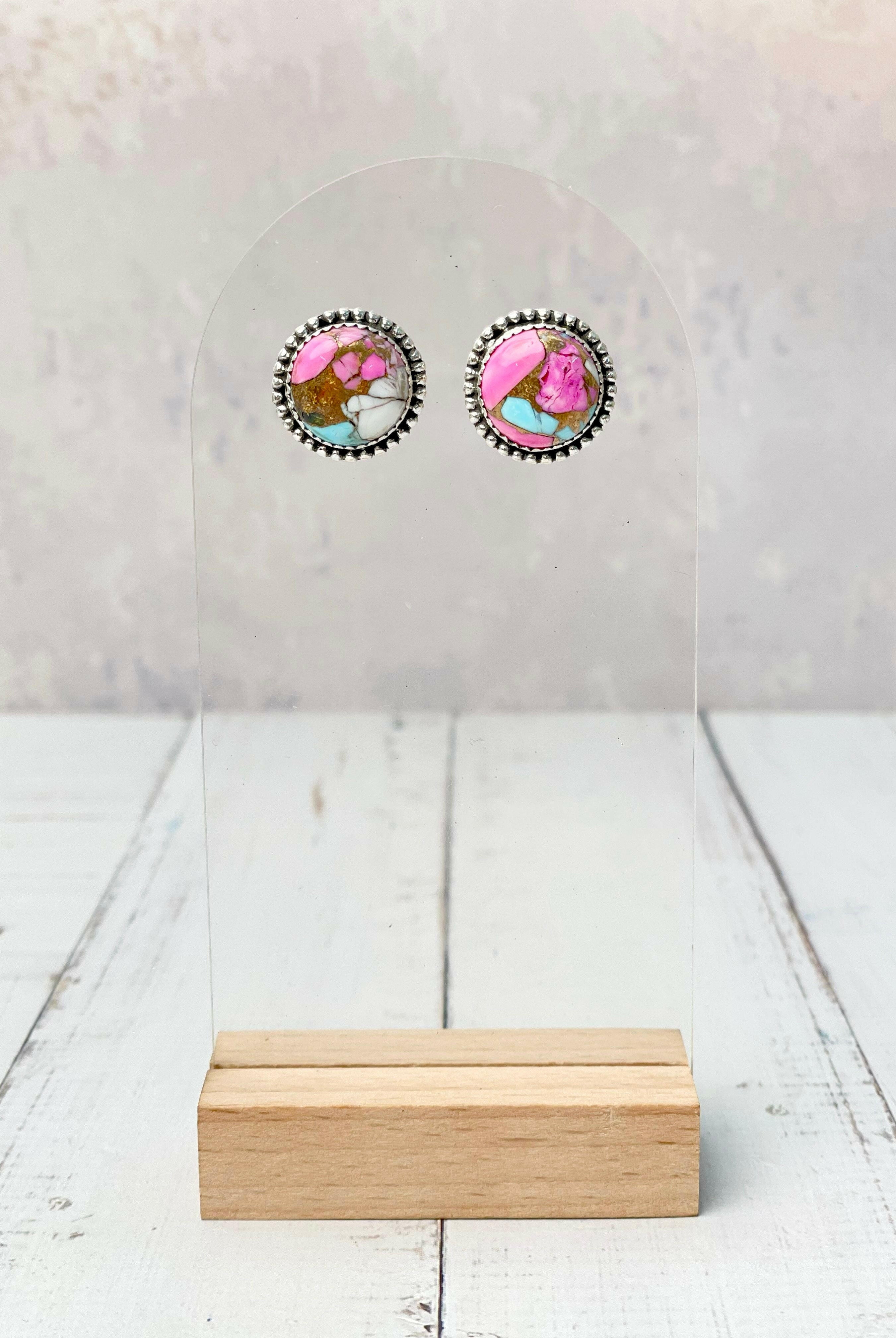 Cotton Kandy Circle Stud Earrings-Earrings-Krush Kandy, Women's Online Fashion Boutique Located in Phoenix, Arizona (Scottsdale Area)