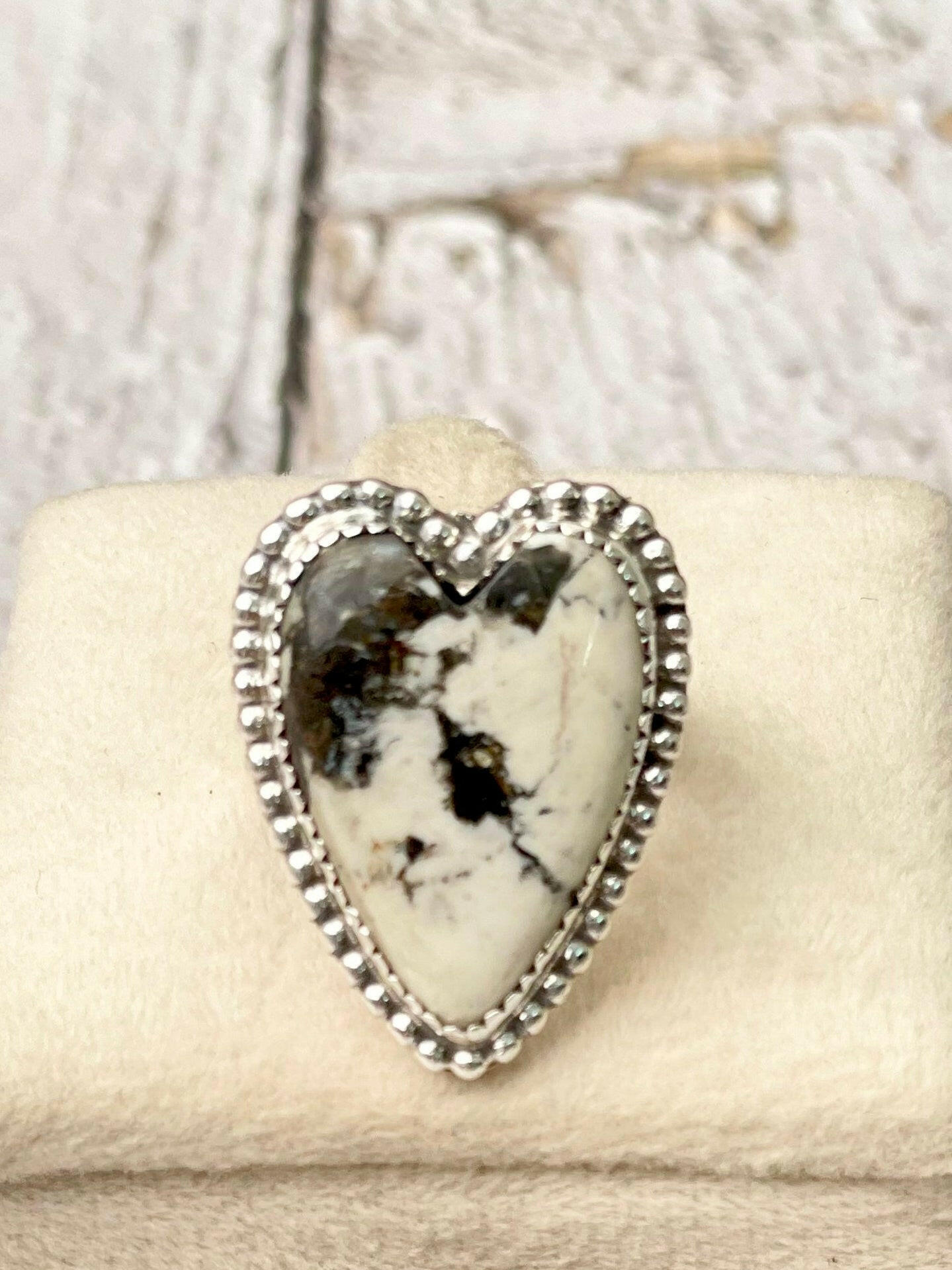 Long Heart Sterling Silver Ring MADE TO ORDER-Statement Rings-Krush Kandy, Women's Online Fashion Boutique Located in Phoenix, Arizona (Scottsdale Area)